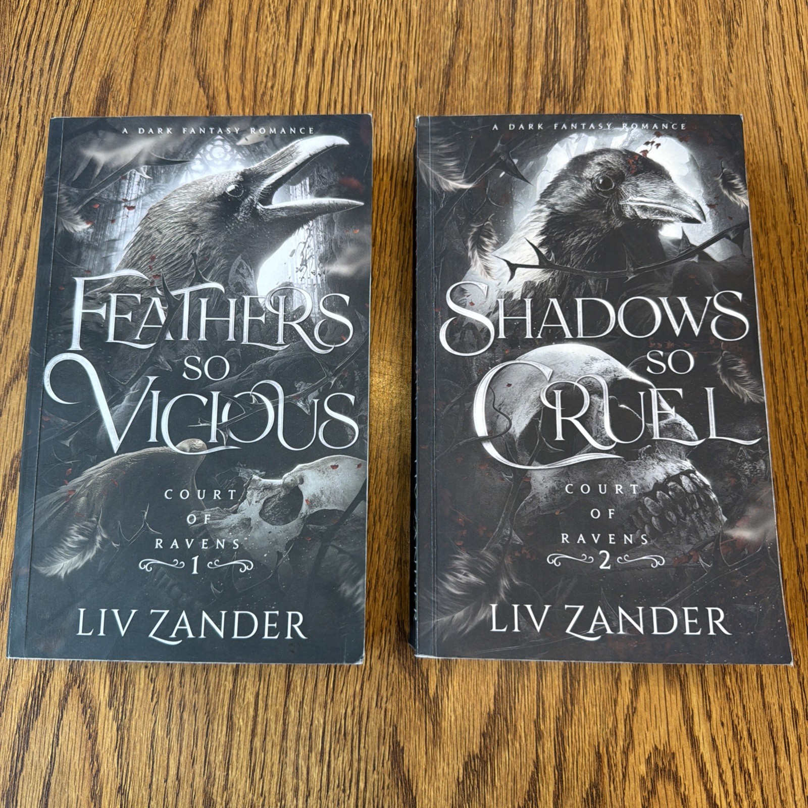 Liv Zander Feathers So Vicious & Shadows So Cruel, Court of Ravens, Books 1 & 2