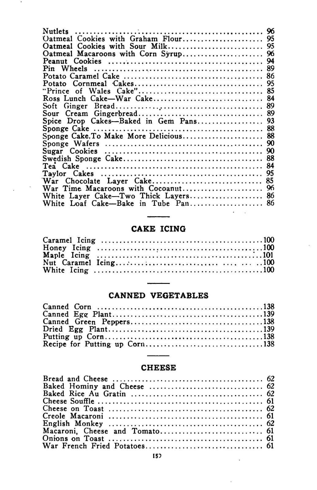 1918 Twentieth Century Club War Time Cook Book 161 Pages