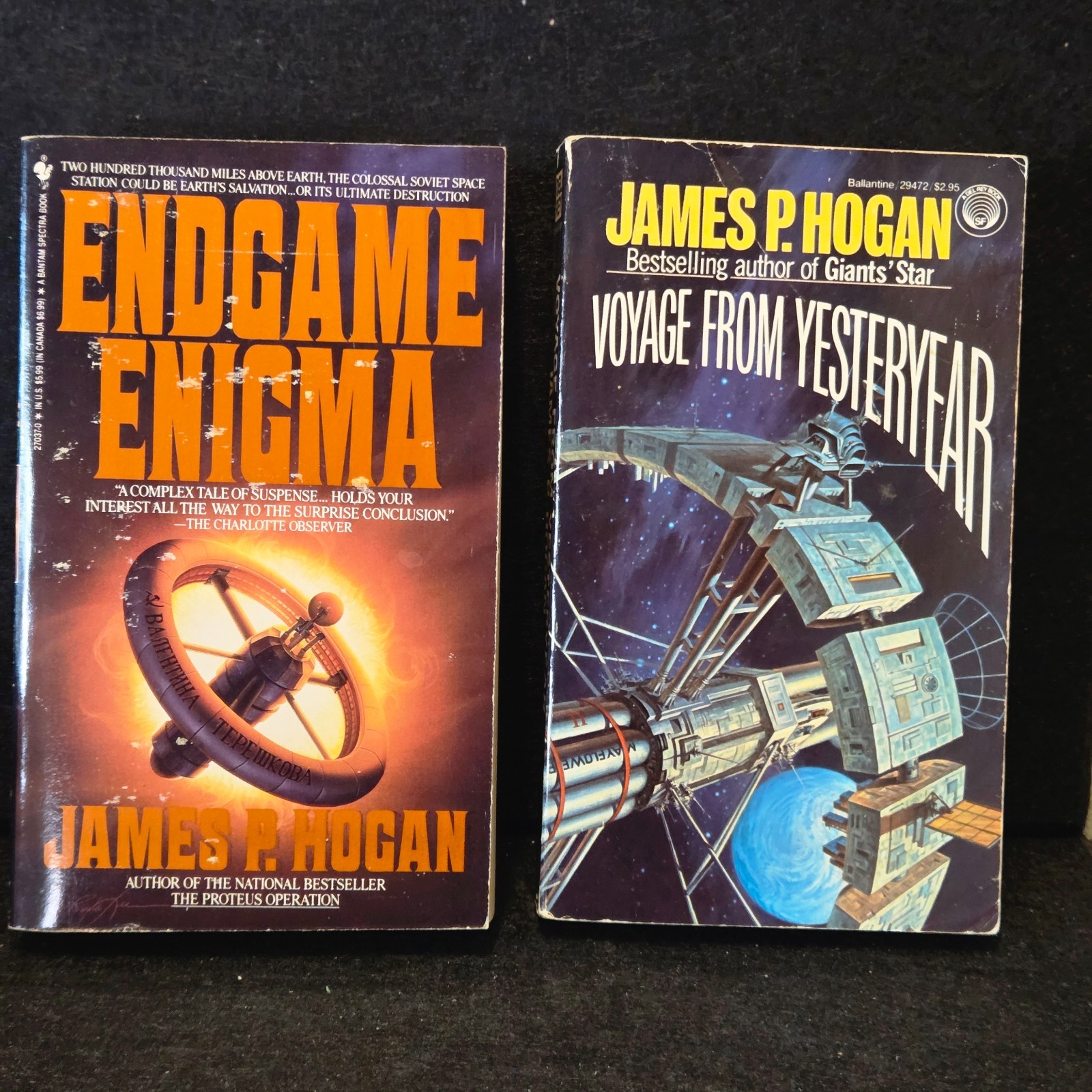 Lot of 2 James P. Hogan Endgame Enigma & Voyage from Yesteryear
