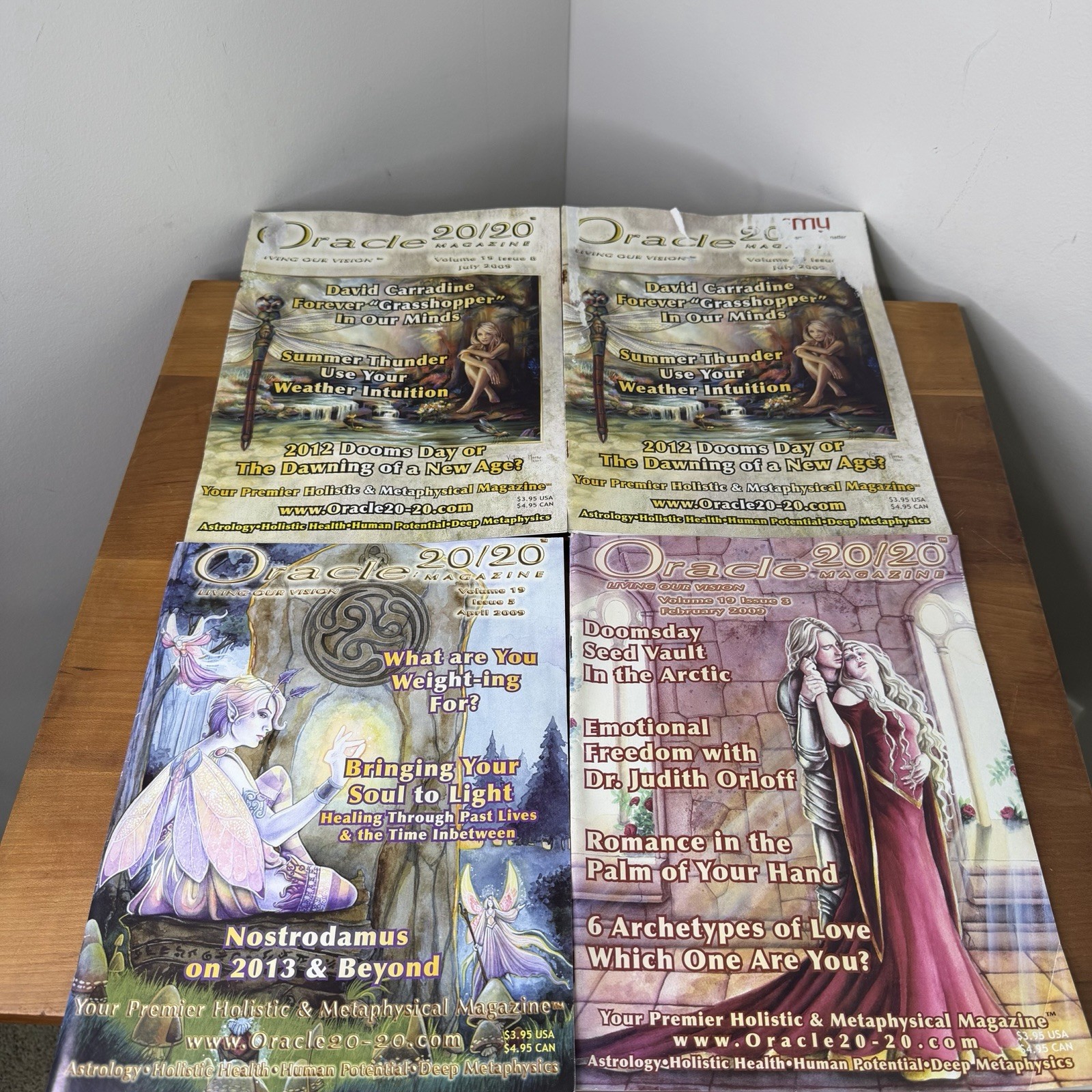 ORACLE 20/20 MAGAZINE LOT OF 8 2000s Metaphysics, Astrology, Witchcraft