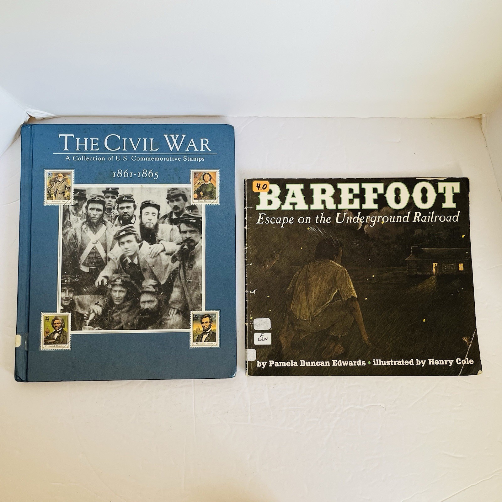 Childrens US History Book Lot 6 Civil War Underground Railroad Lincoln ExLib
