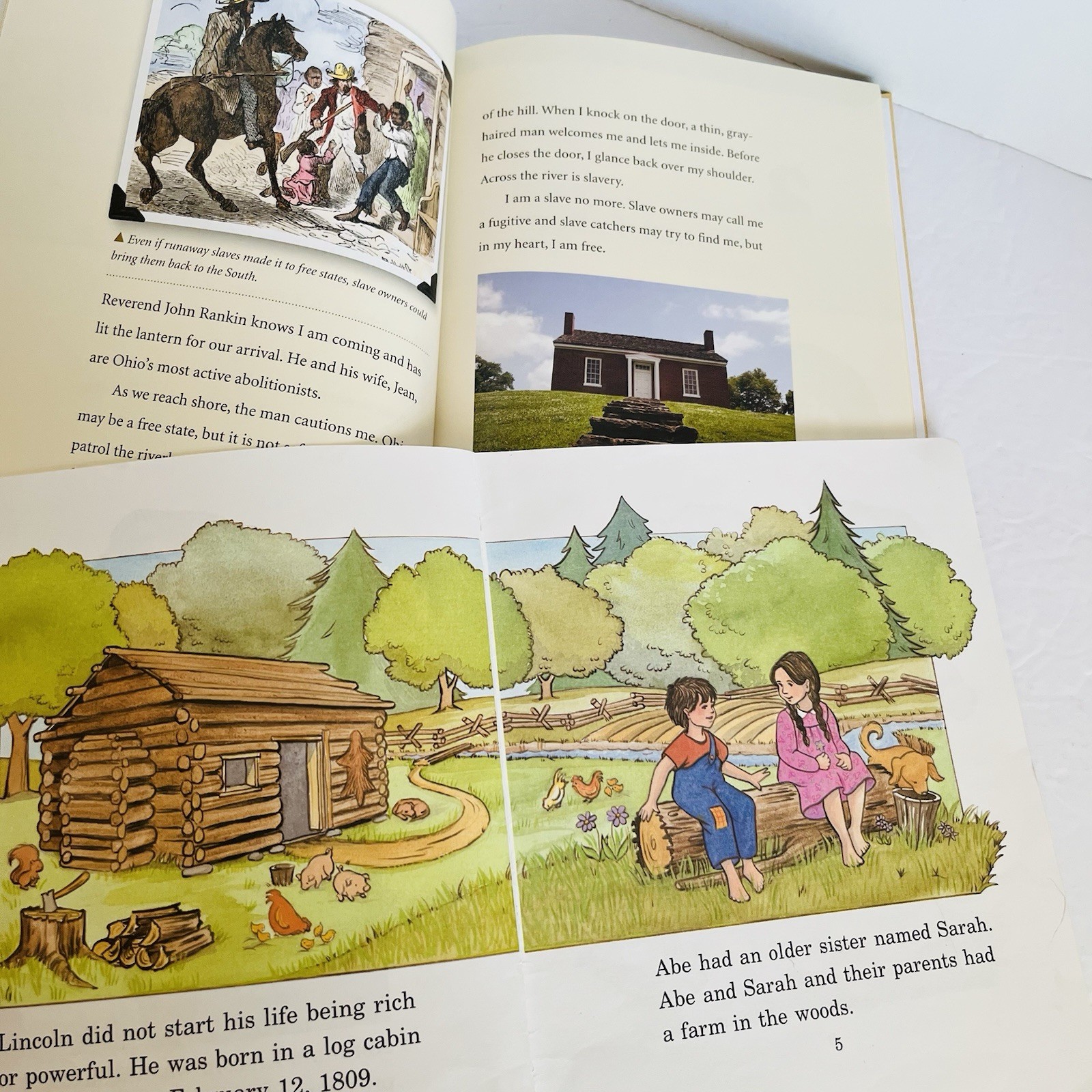Childrens US History Book Lot 6 Civil War Underground Railroad Lincoln ExLib