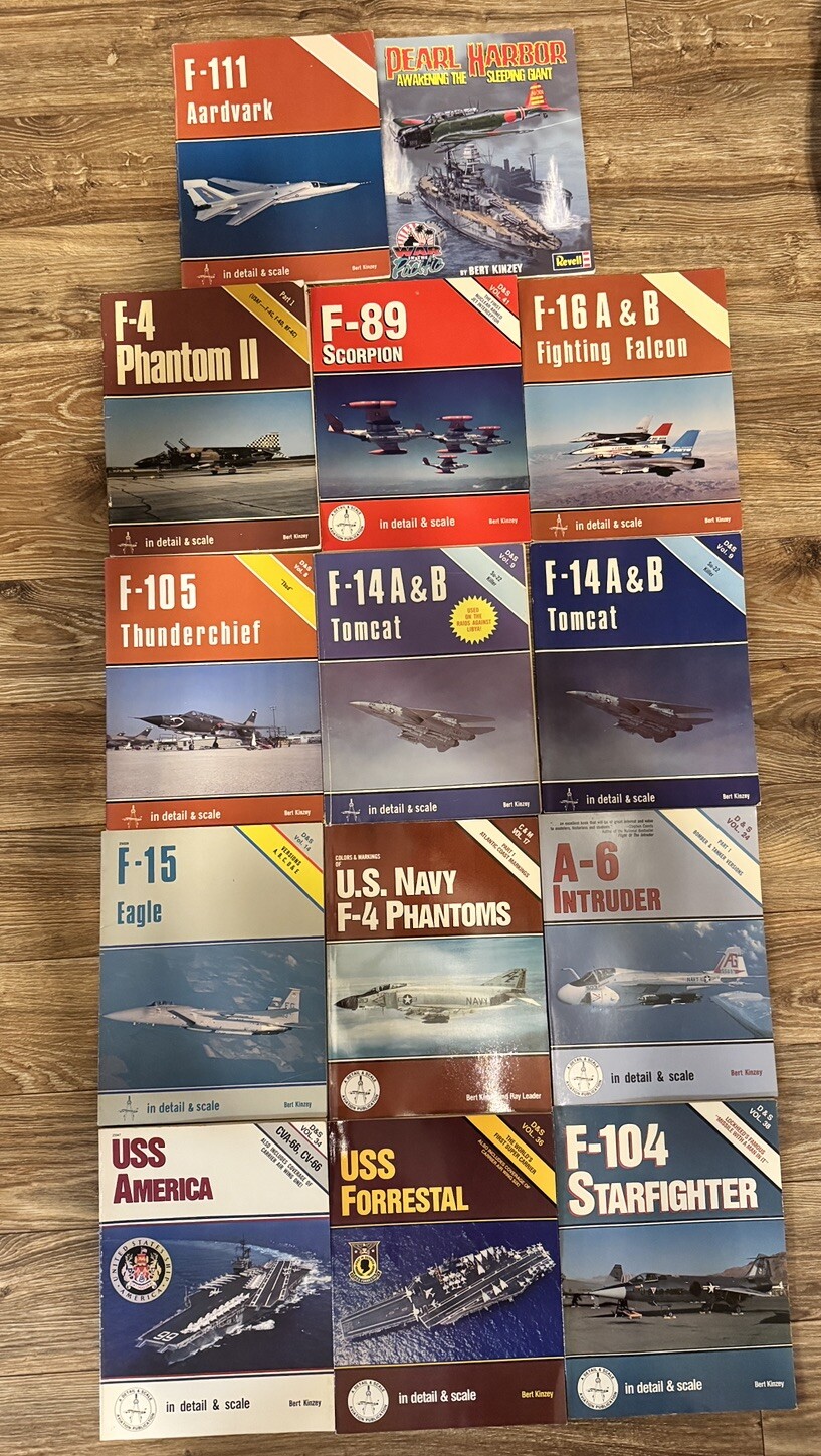 Lot of 14 Bert Kinzey in Detail and Scale Publications