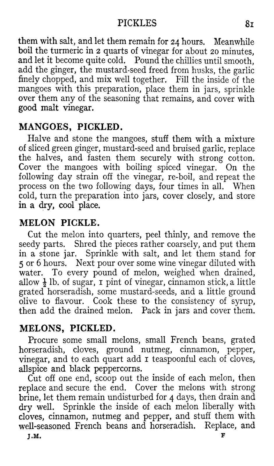 1924 Mrs. Beeton’s Jam Making Preserves Marmalades & Pickles CookBook 128 Pages