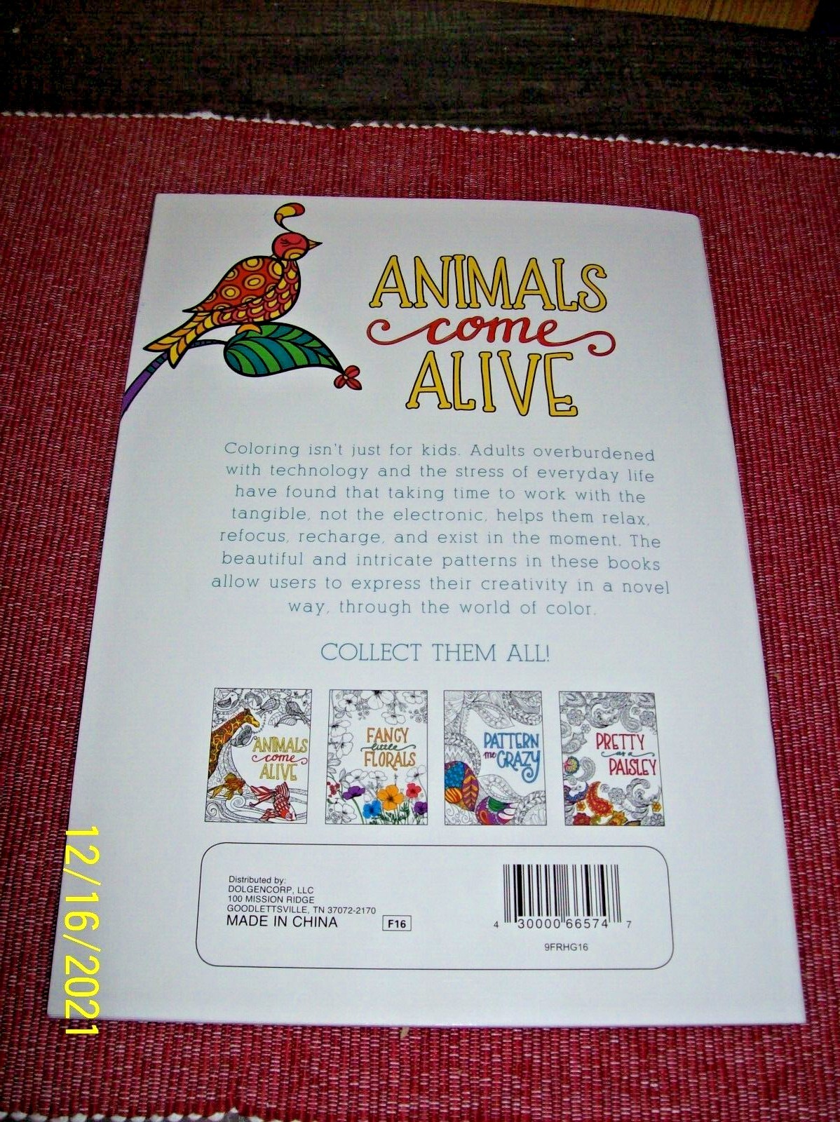 Unbranded Animals Come Alive Adult Coloring Book – New
