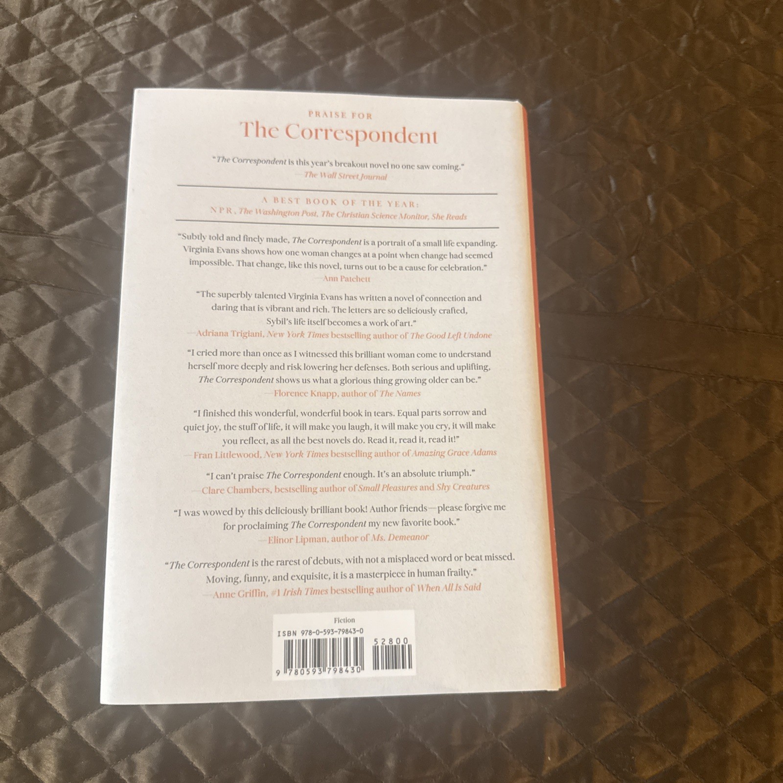 The Correspondent by Virginia Evans, Hard Cover