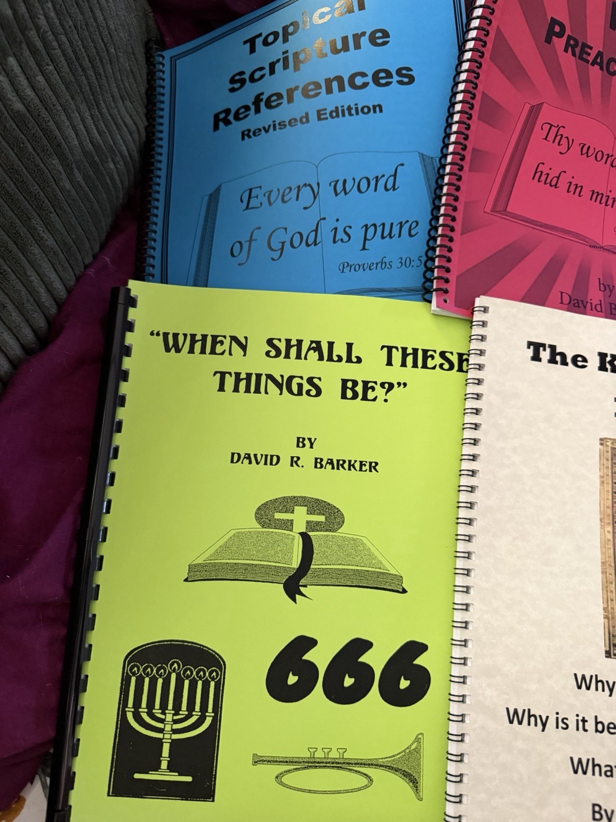 Christian Bible Study Guide Lot Spiralbound David Barker Ernest Gambrell Rev Ed