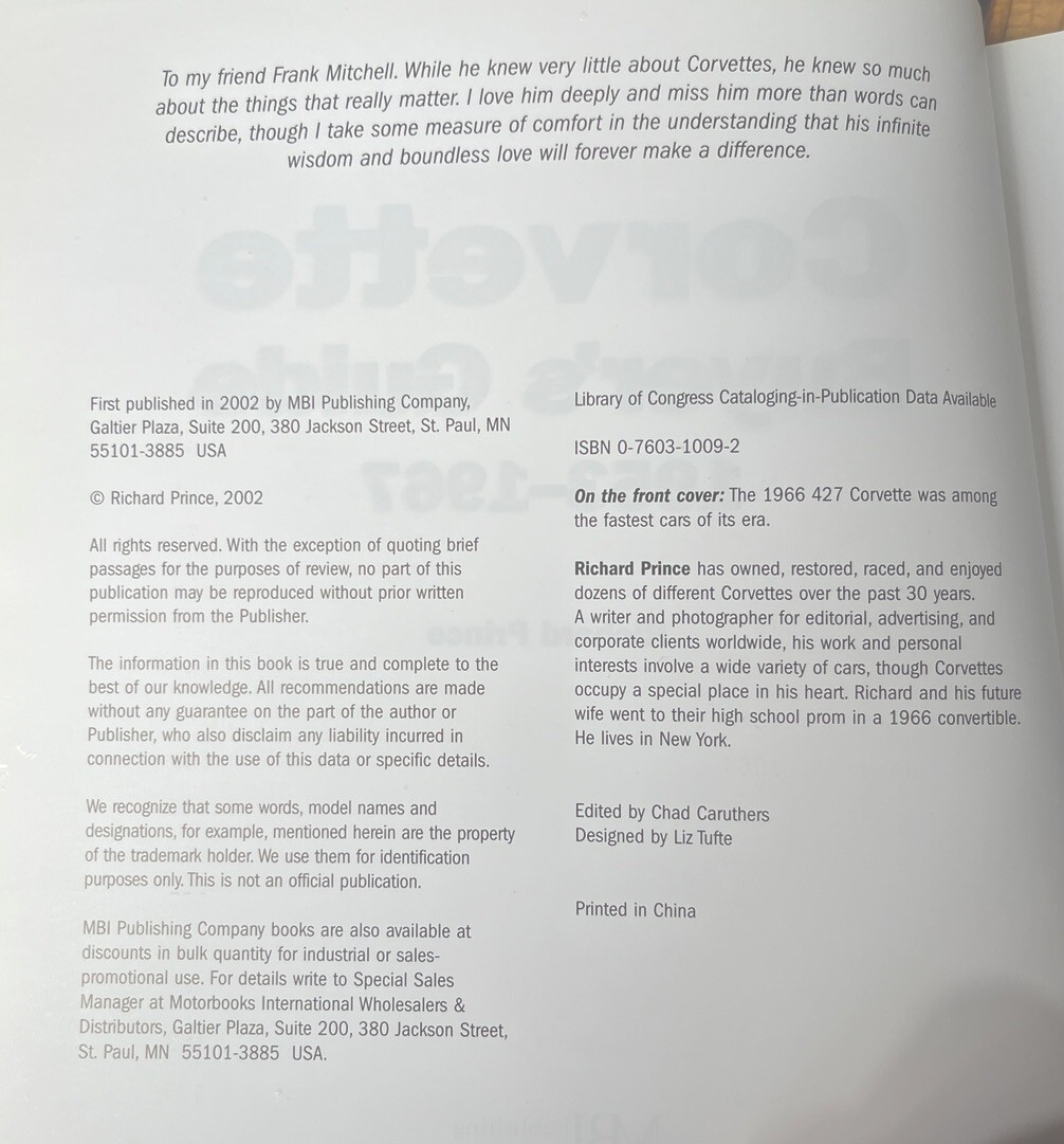 Corvette C3 Buyer’s Guide 1968-1982 (1st Ed) by Prince, Richard