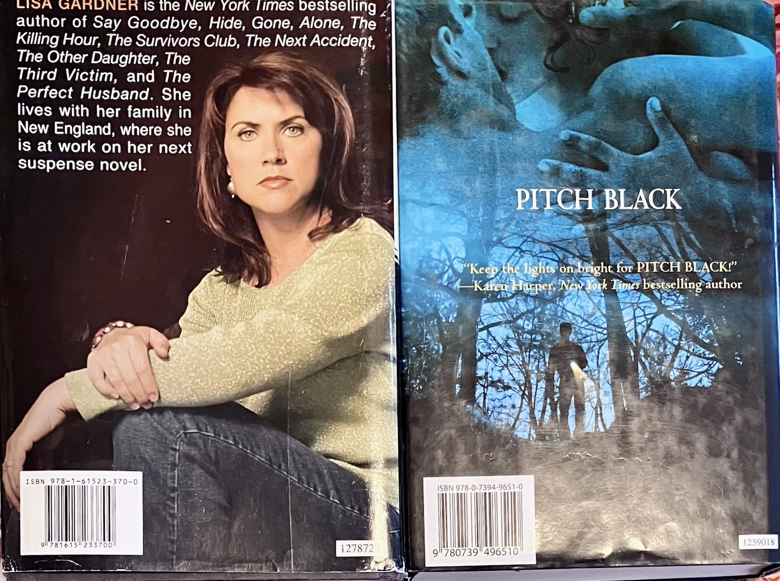 LARGE Print lot (2 hc/dj ) SUSAN CRANDALL pitch black LISA GARDNER neighbor