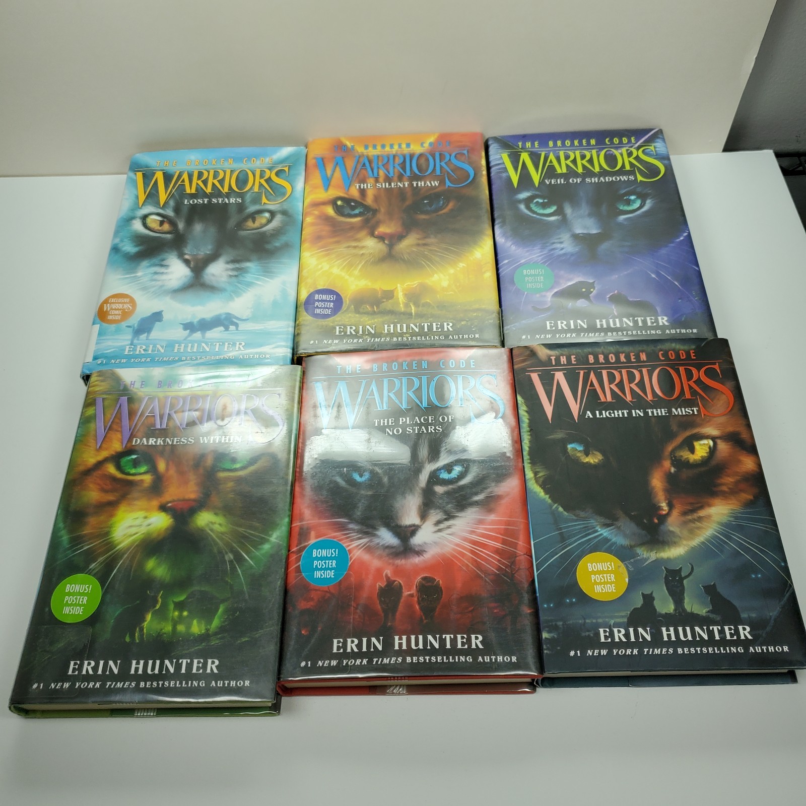 Warriors: The Broken Code Set: Volumes 1 to 6 Lot Hardcover Erin Hunter