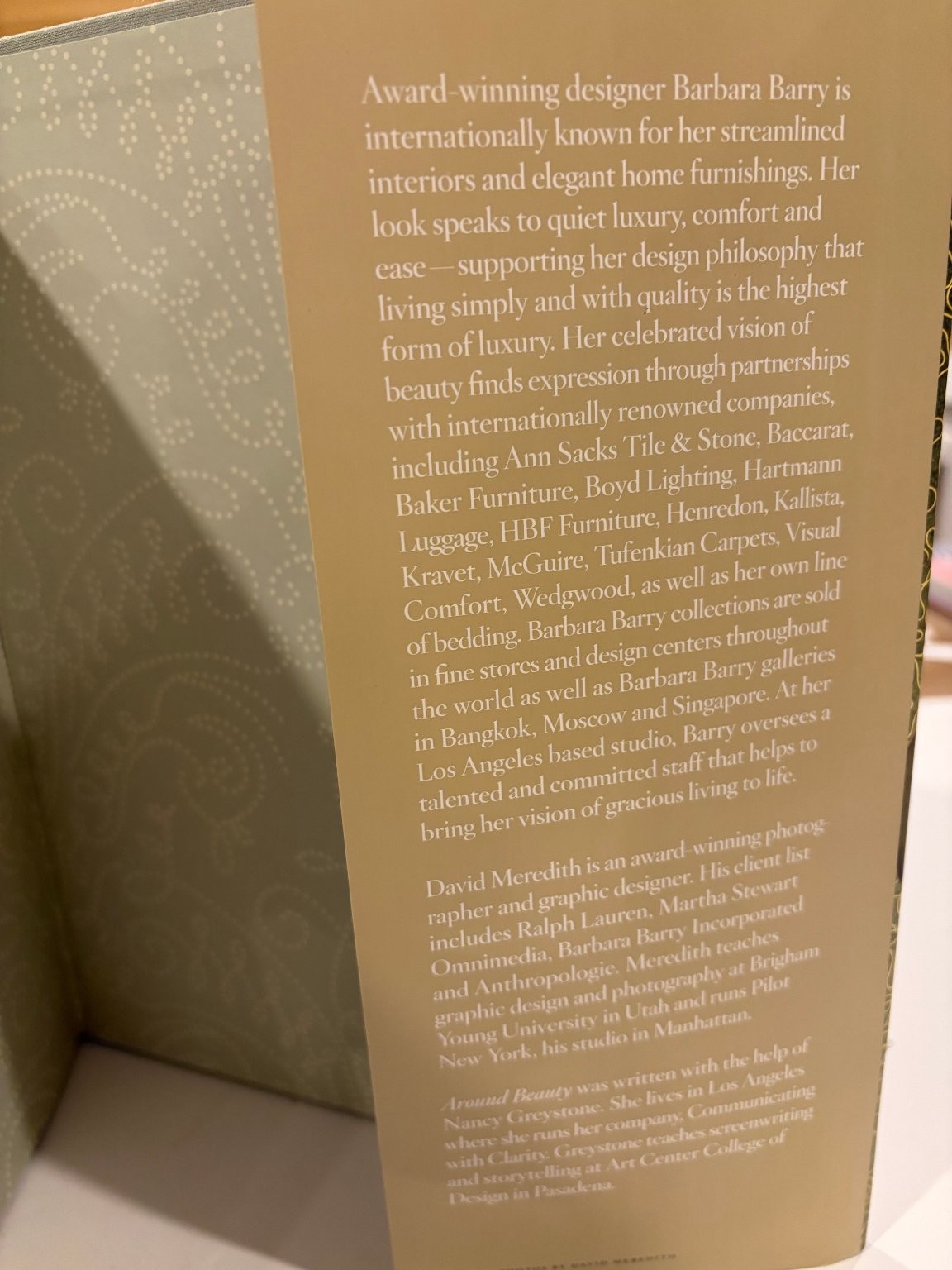 Barbara Barry Around Beauty 2012 First Edition Signed Interior Design Rizzoli