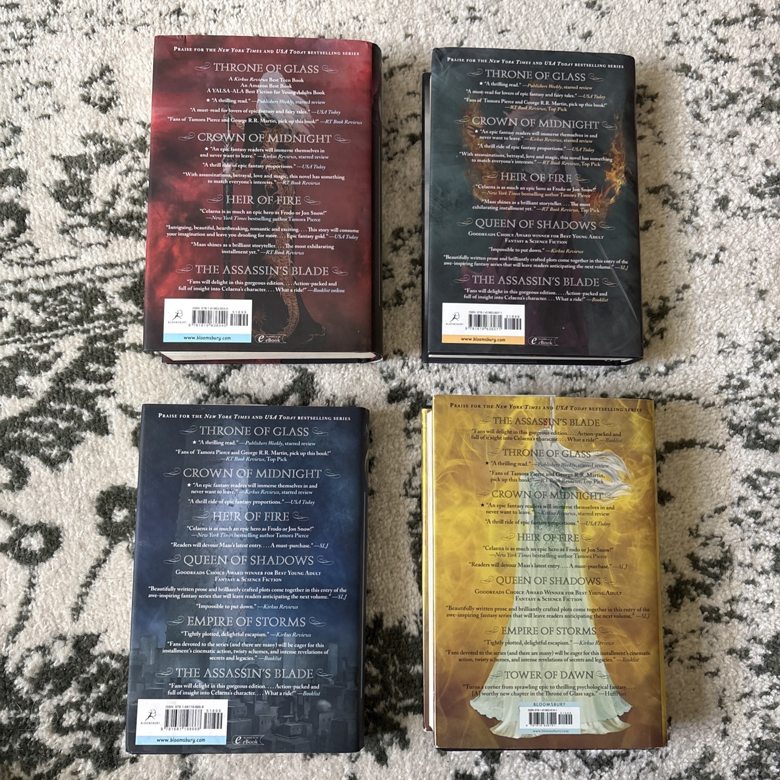 THRONE OF GLASS BY SARAH J. MAAS ALL OOP COVERS!! (Books 4 – 7) – Hardcover