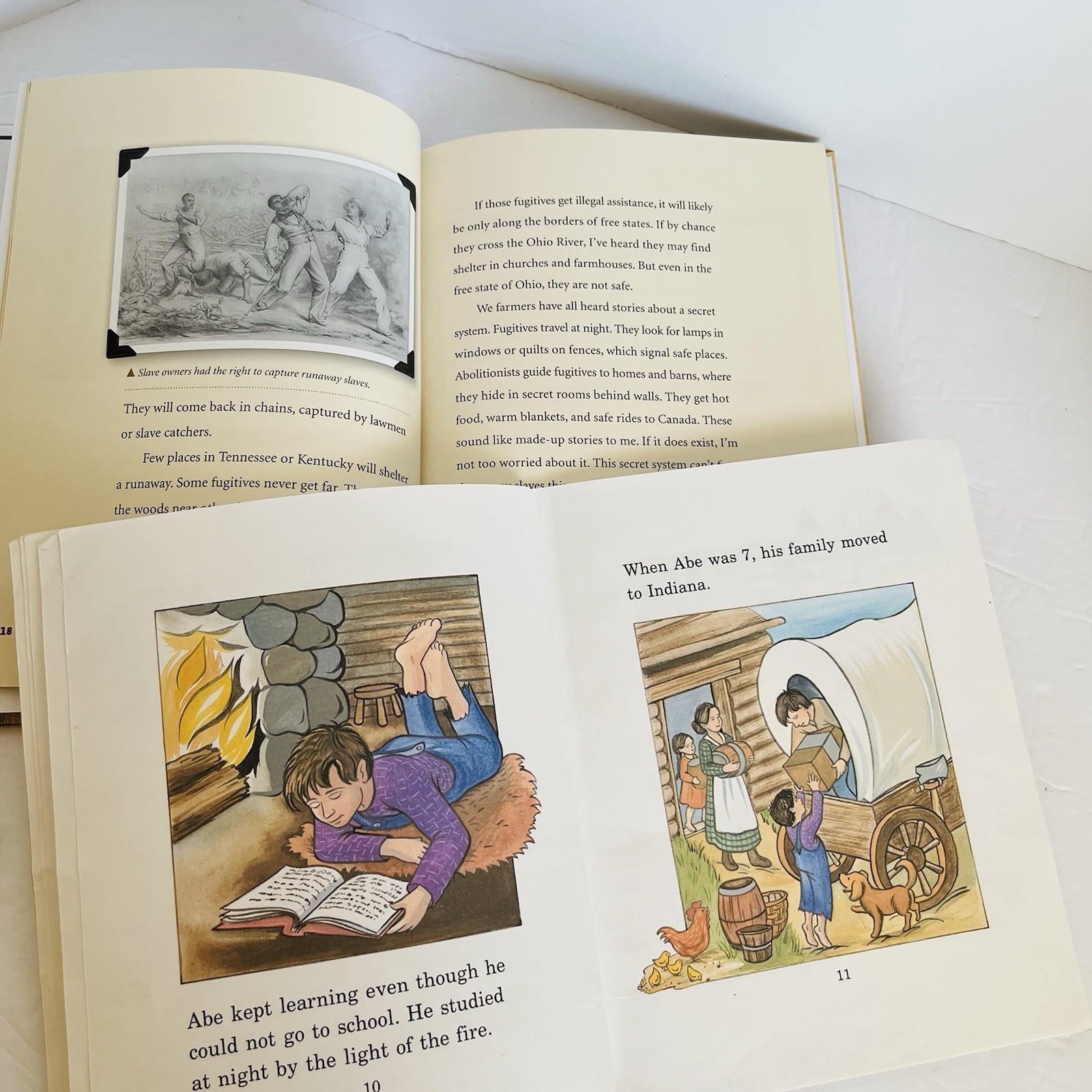 Childrens US History Book Lot 6 Civil War Underground Railroad Lincoln ExLib
