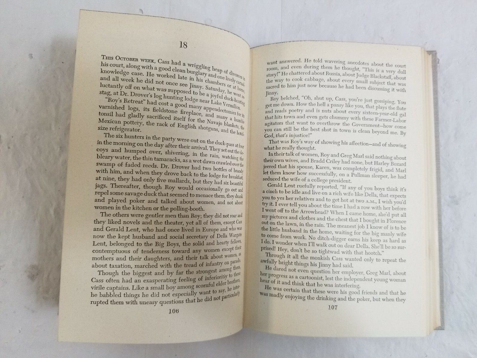 1945 CASS TIMBERLANE Hardcover Book by SINCLAIR LEWIS