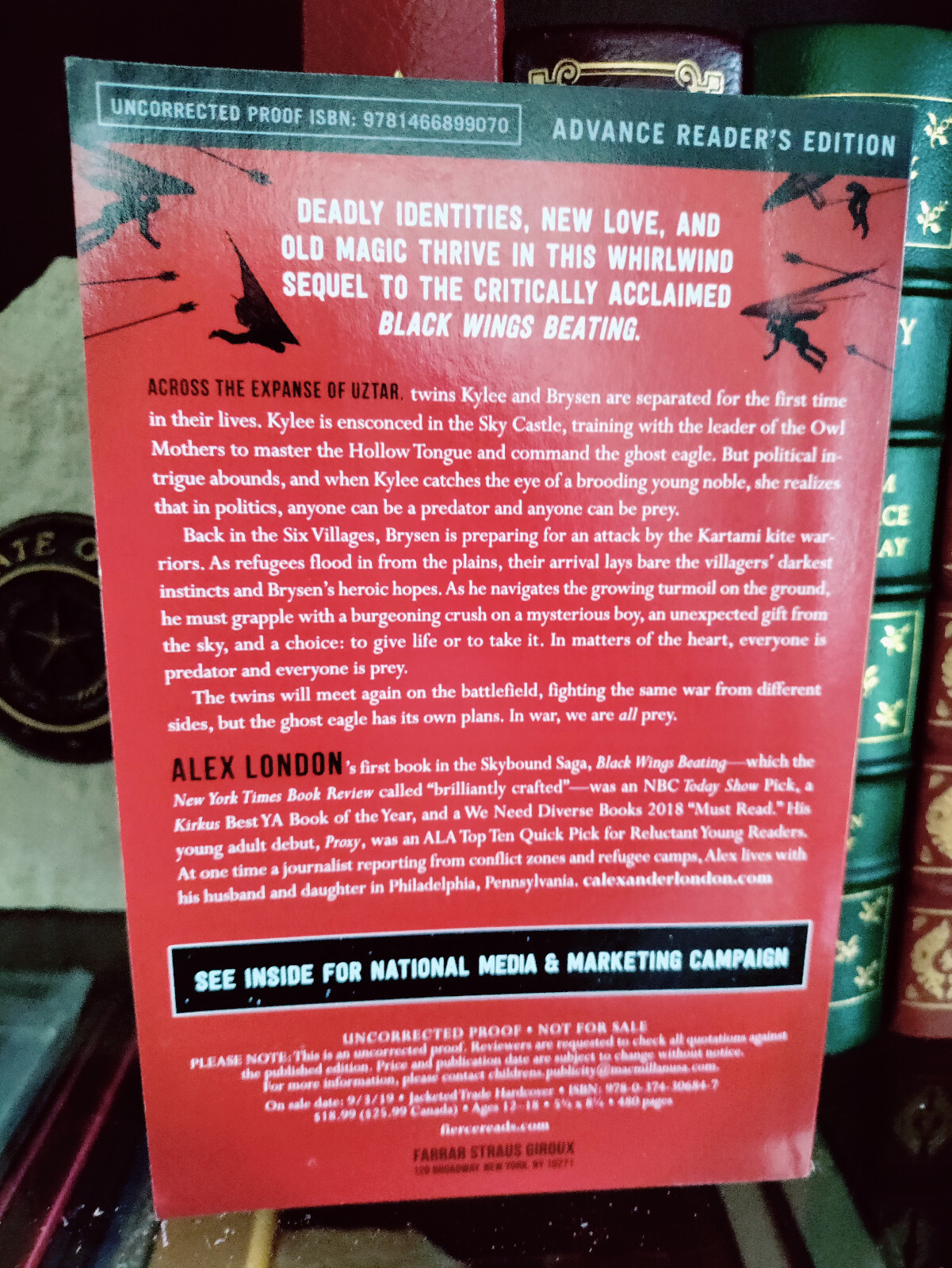 Red Skies Falling (Skybound Saga # 2)_Alex London_TPB_Advance Reader Copy (ARC)