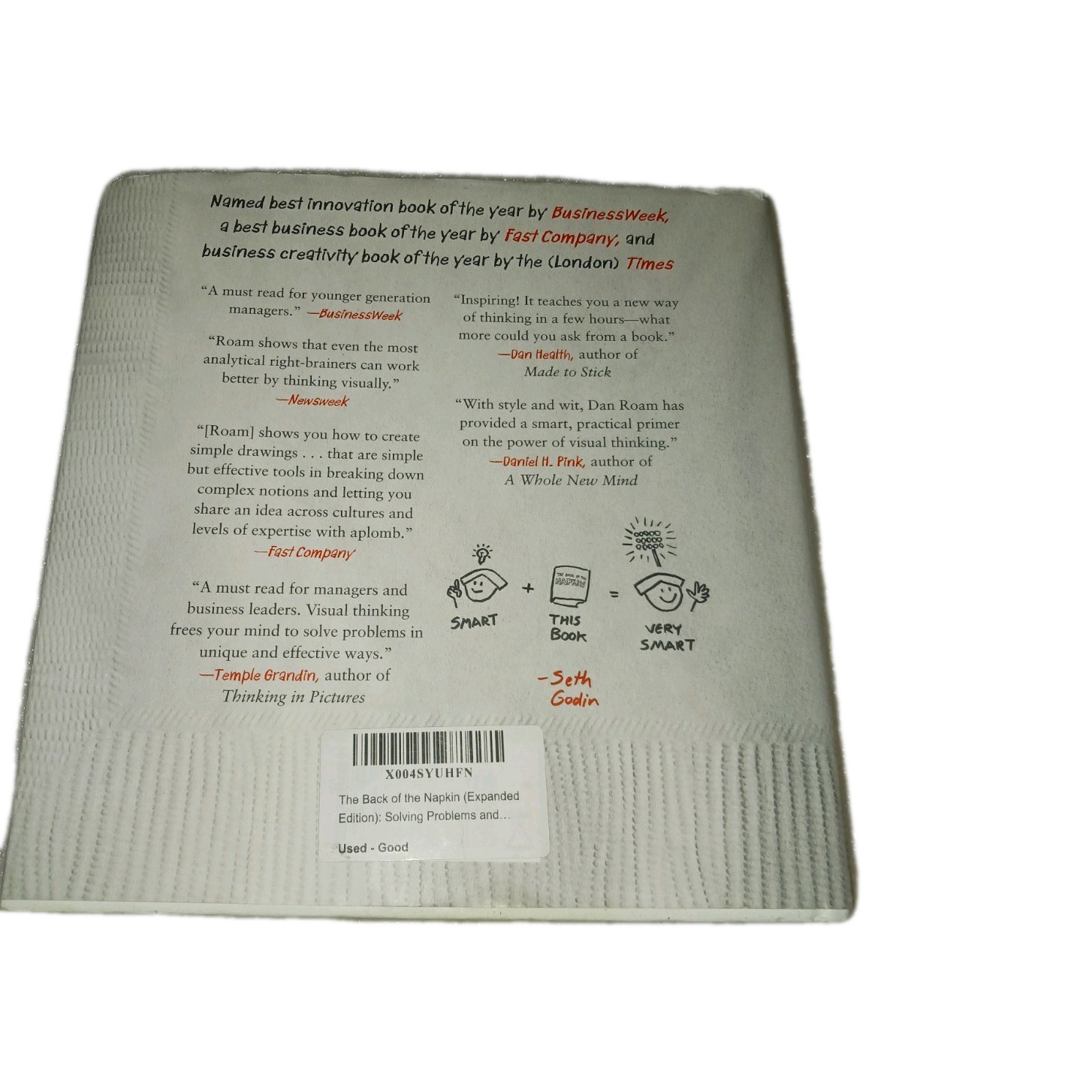 The Back of the Napkin Dan Roam Hardcover 2008 Visual Thinking Business Book