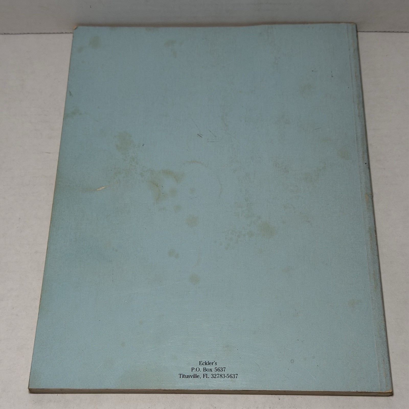 1988 ECKLER’S COMPLETE GUIDE TO CORVETTE FIBERGLASS REPAIR PAPERBACK 1988