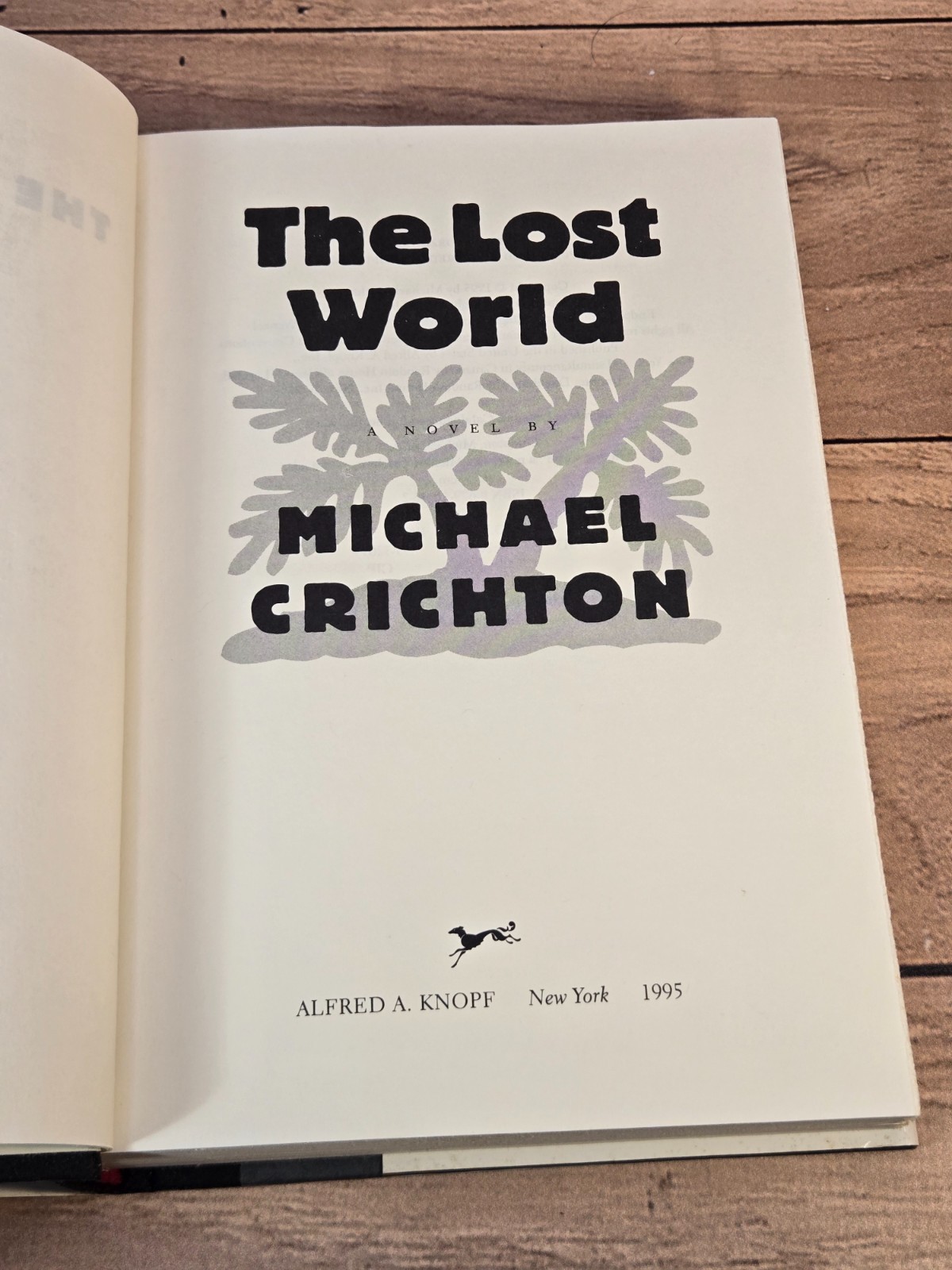 Michael Crichton The Lost World Jurassic Park Hardcover 1995 1st Trade DJ