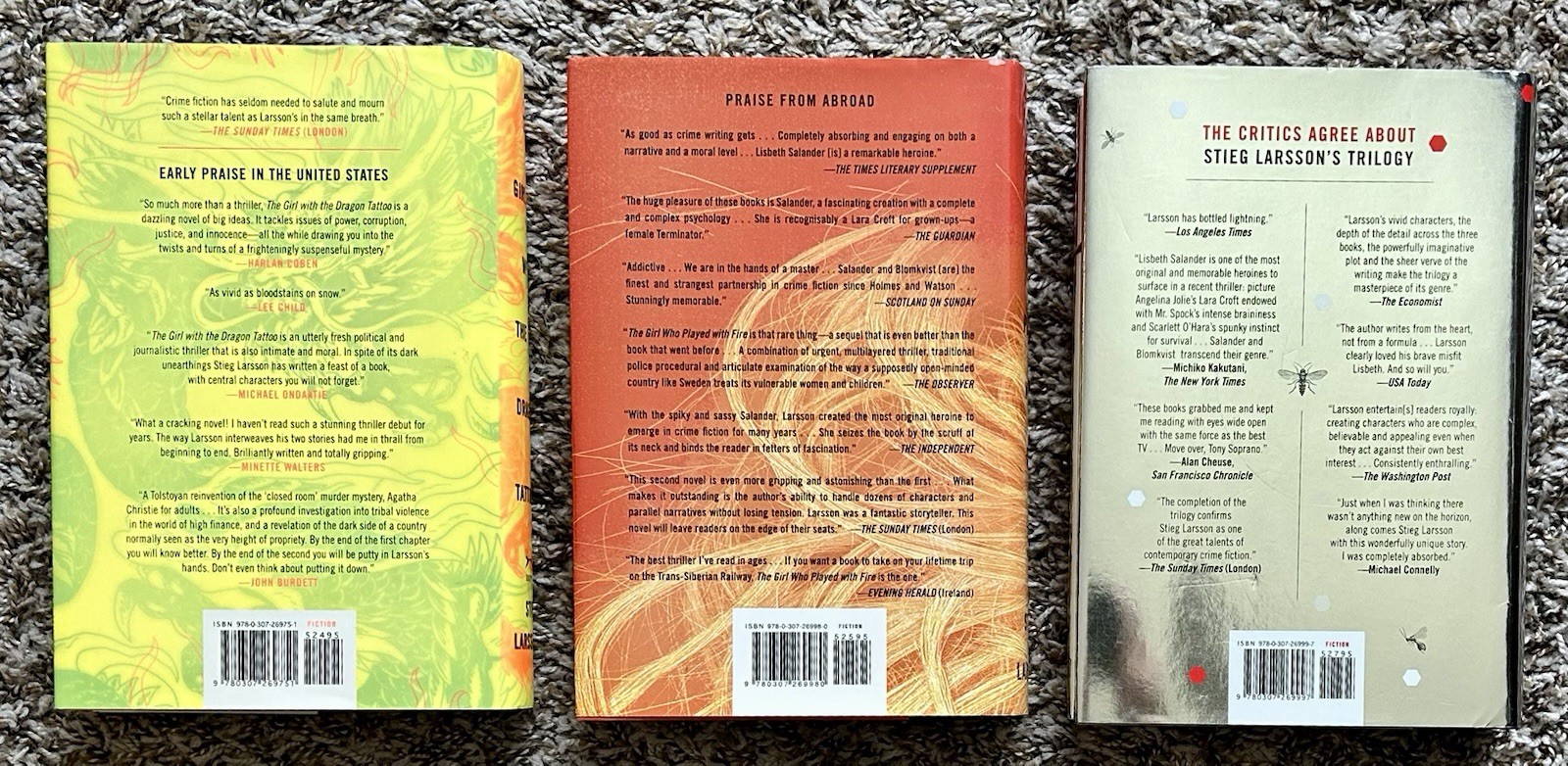 The Millennium Trilogy Hardcover ALL 1st Edition 1st Printing by Stieg Larsson