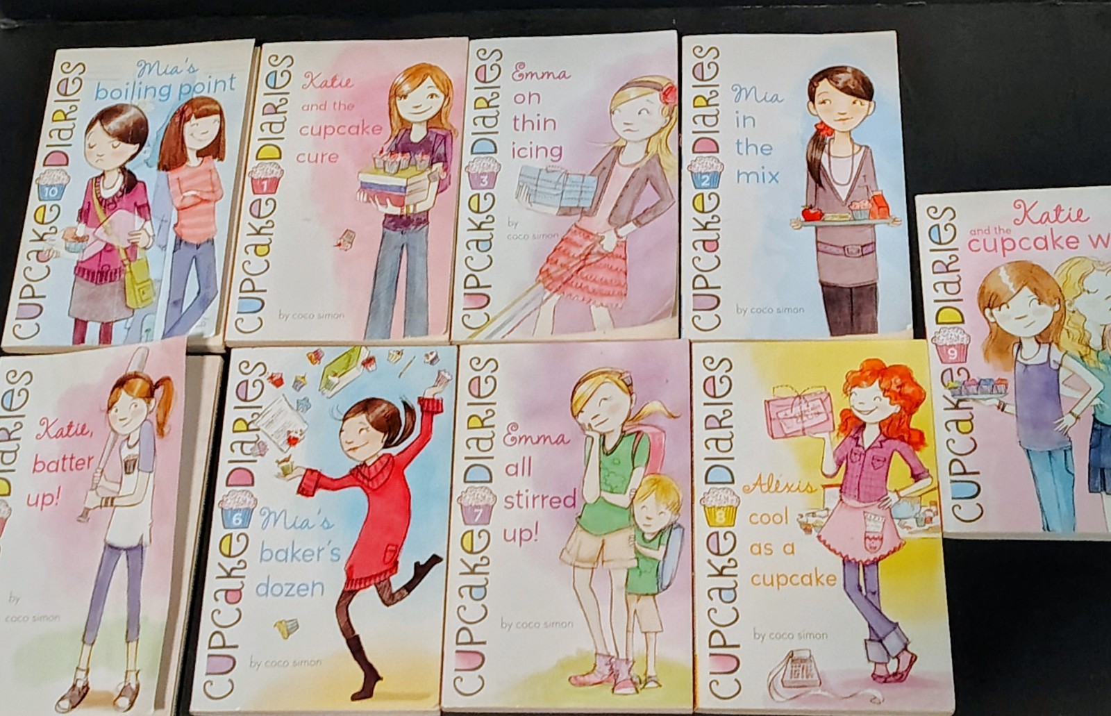 9 Cupcake Diaries Book Lot Vols 1-10 No #4 Coco Simon