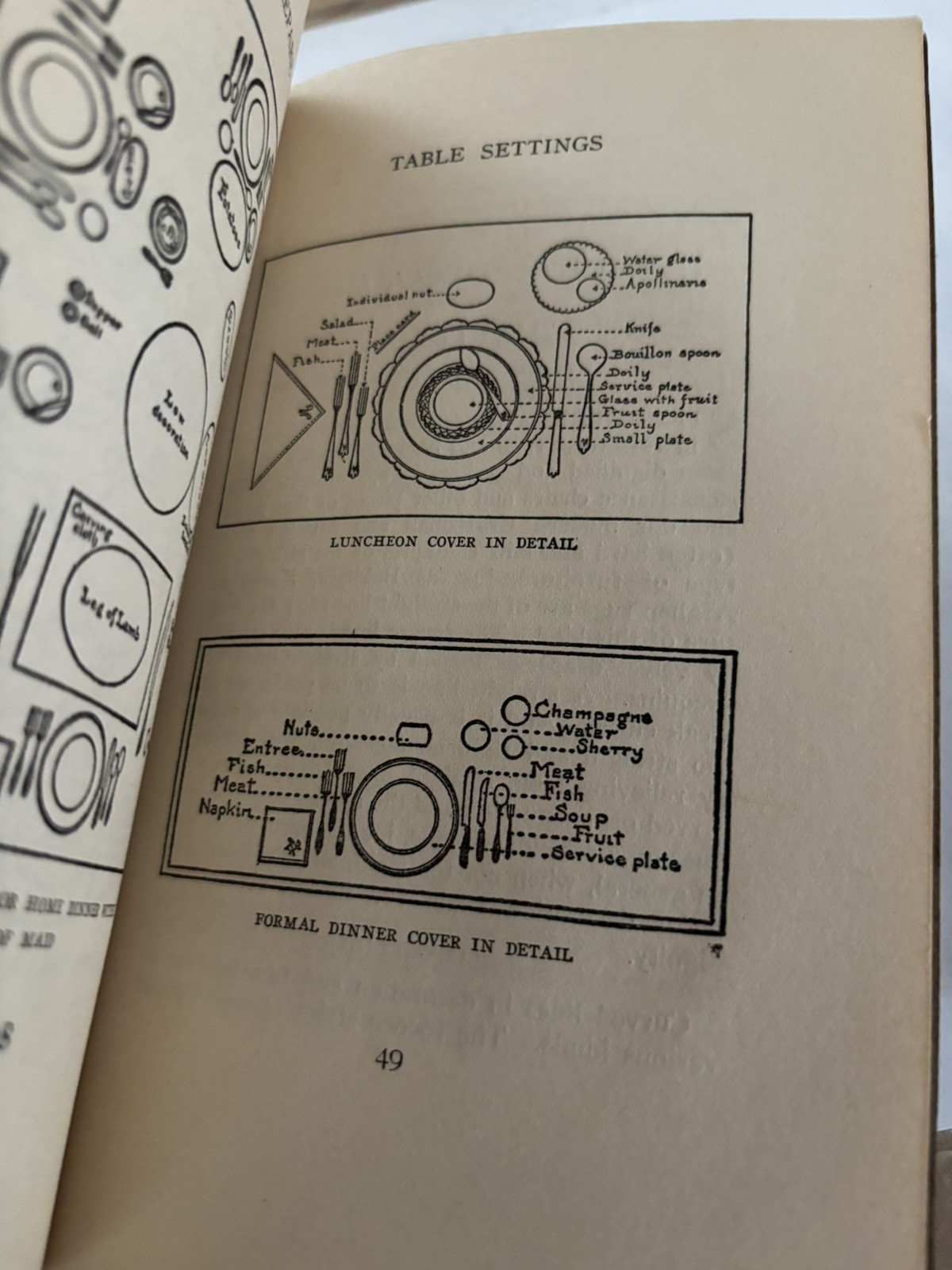 The Womans Library 1922 Book of Culture Decorating Meal Lot of 2 Antique Lane