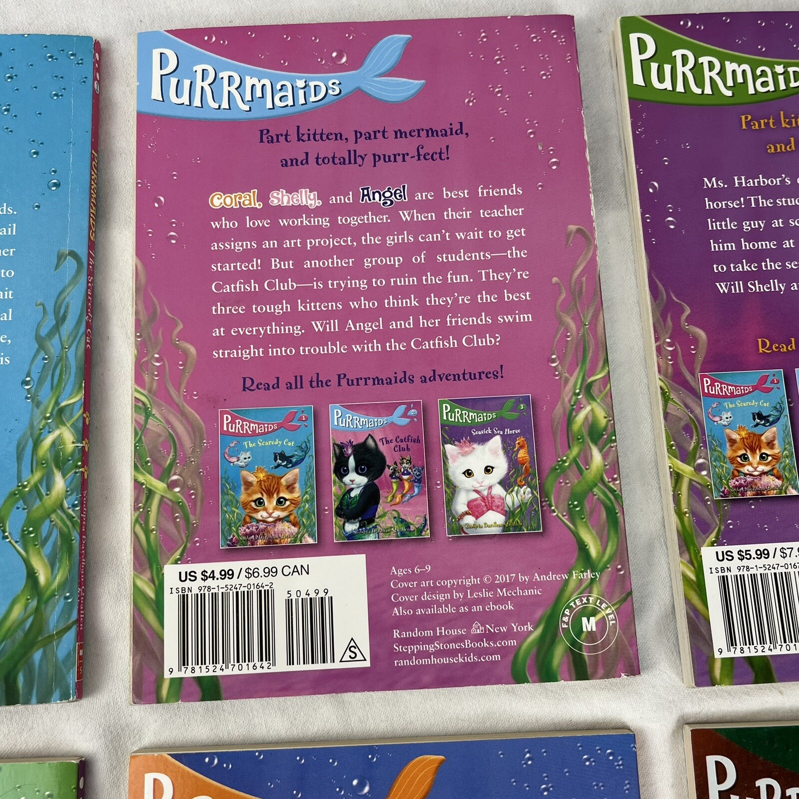 Purrmaids Books 1,2,3,4,5,8 Kitten Stories Ages 6-9