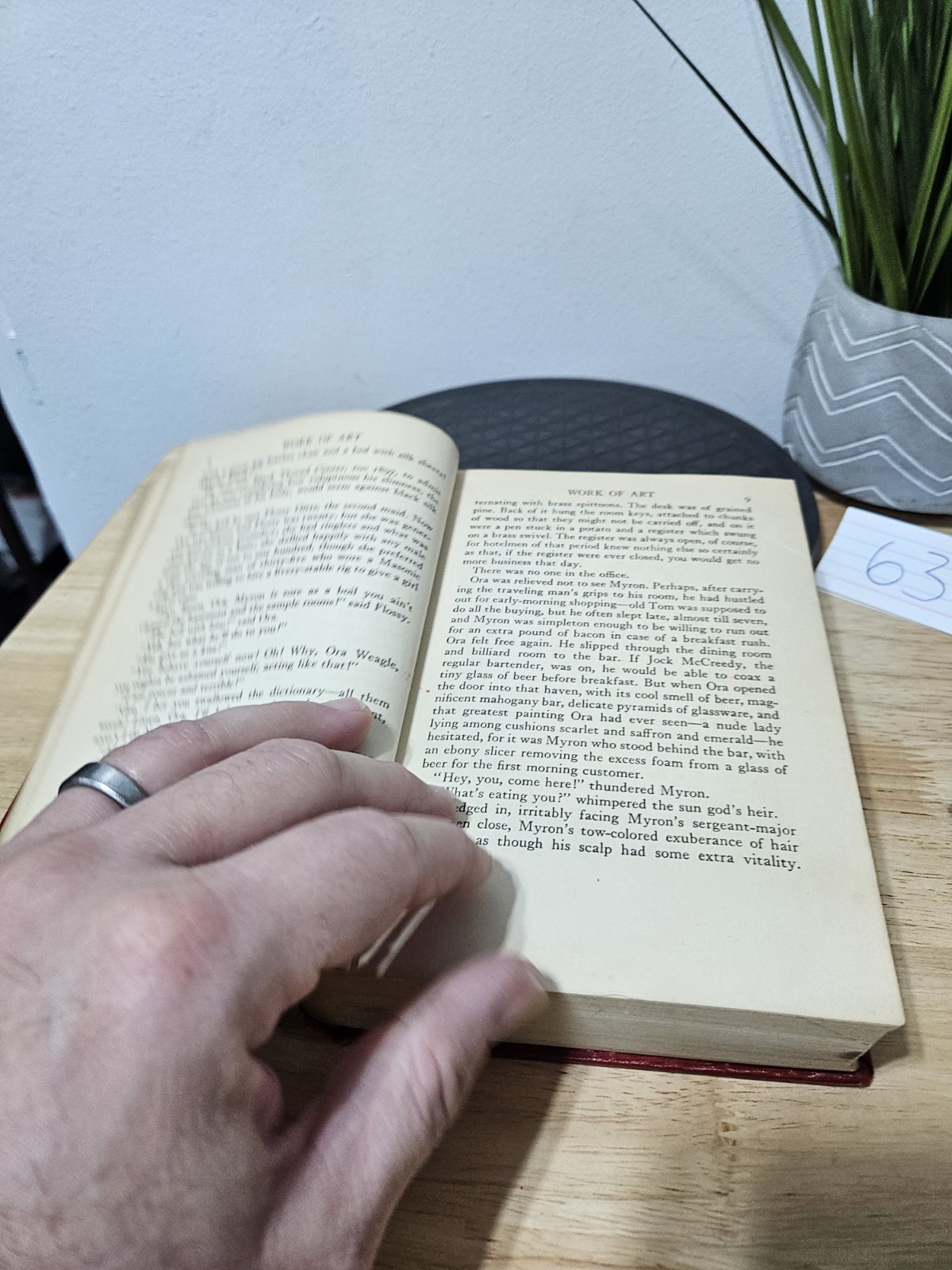 Work Of Art By Sinclair Lewis – Hardcover Ex Library