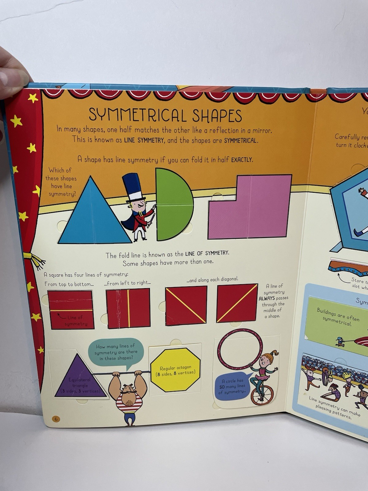 Usborne Math Shapes Lift-the-Flap Hardcover Ages 4-8 Activity Book Illustrated