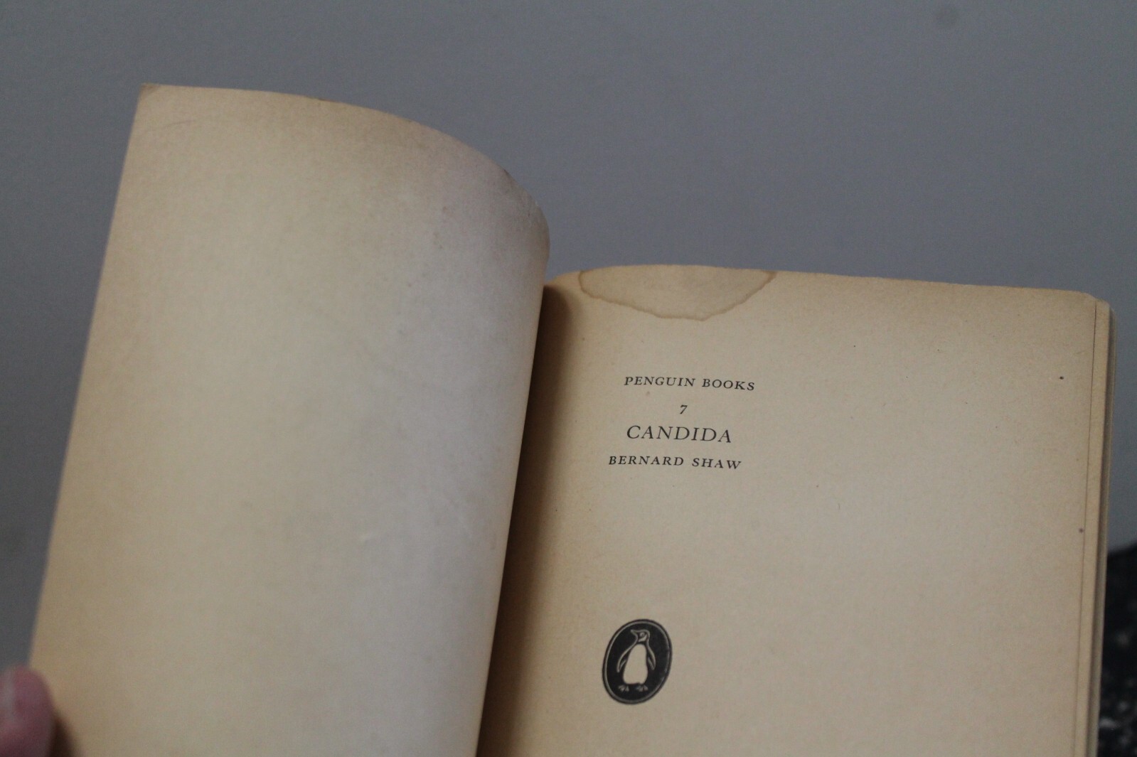 CANDIDA by George Bernard Shaw, 1926 penguin books