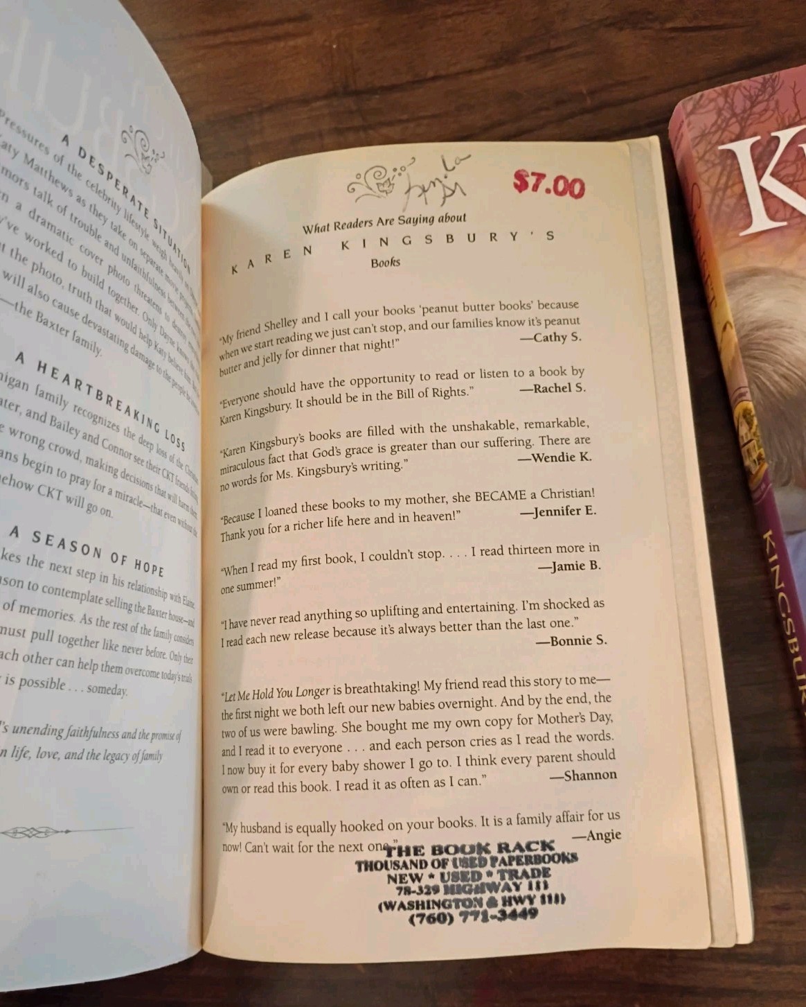 Karen Kingsbury Sunrise Series #1, 3, & 4 Series Baxter Family PB