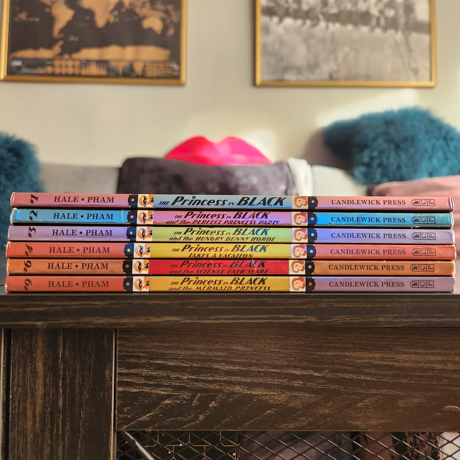 The Princess in Black Shannon & Dale Hale Book Series Set # 1, 2, 3, 4, 6, 9