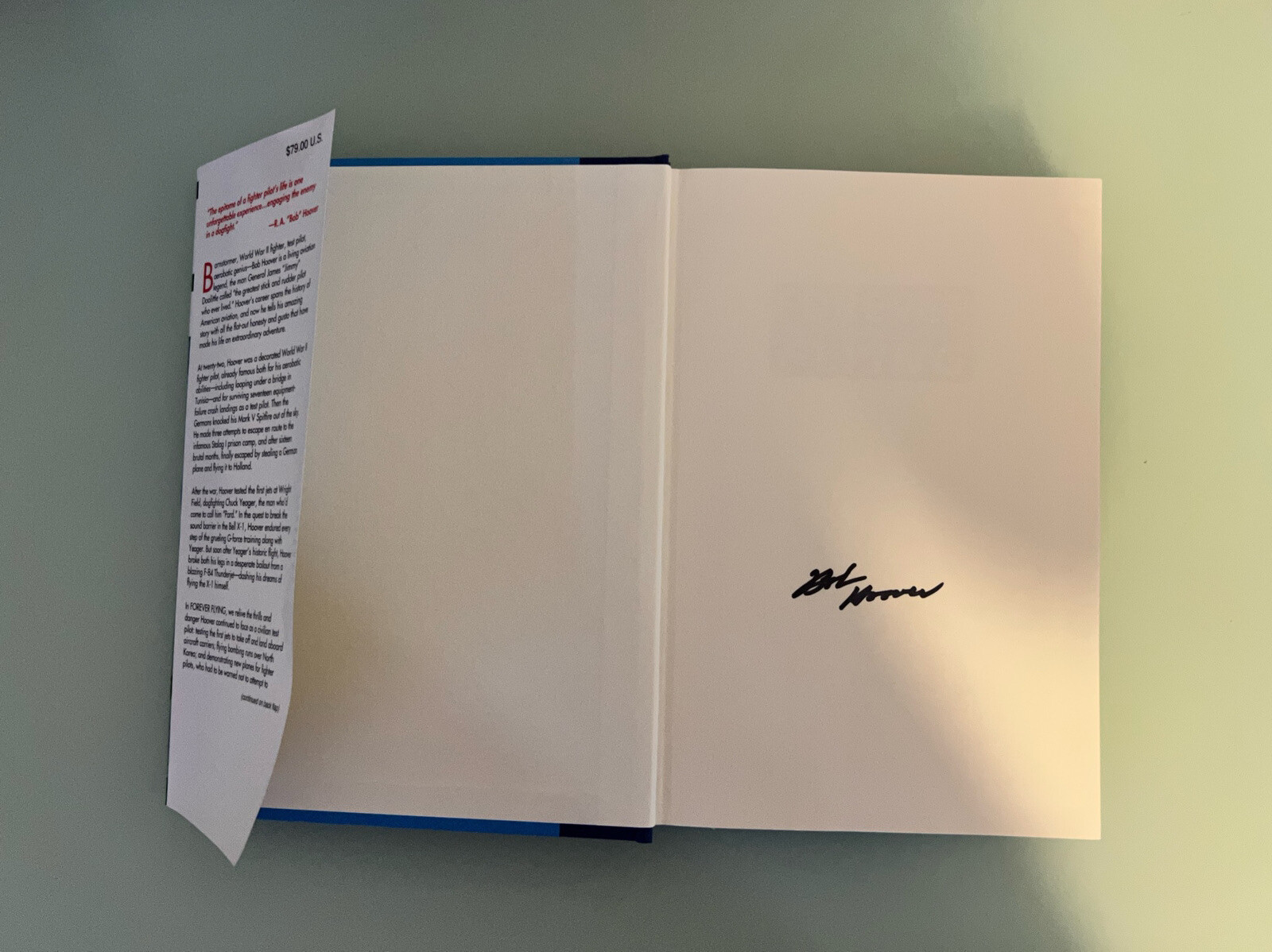 “FOREVER FLYING” book by legendary pilot R A Bob Hoover – SIGNED!!