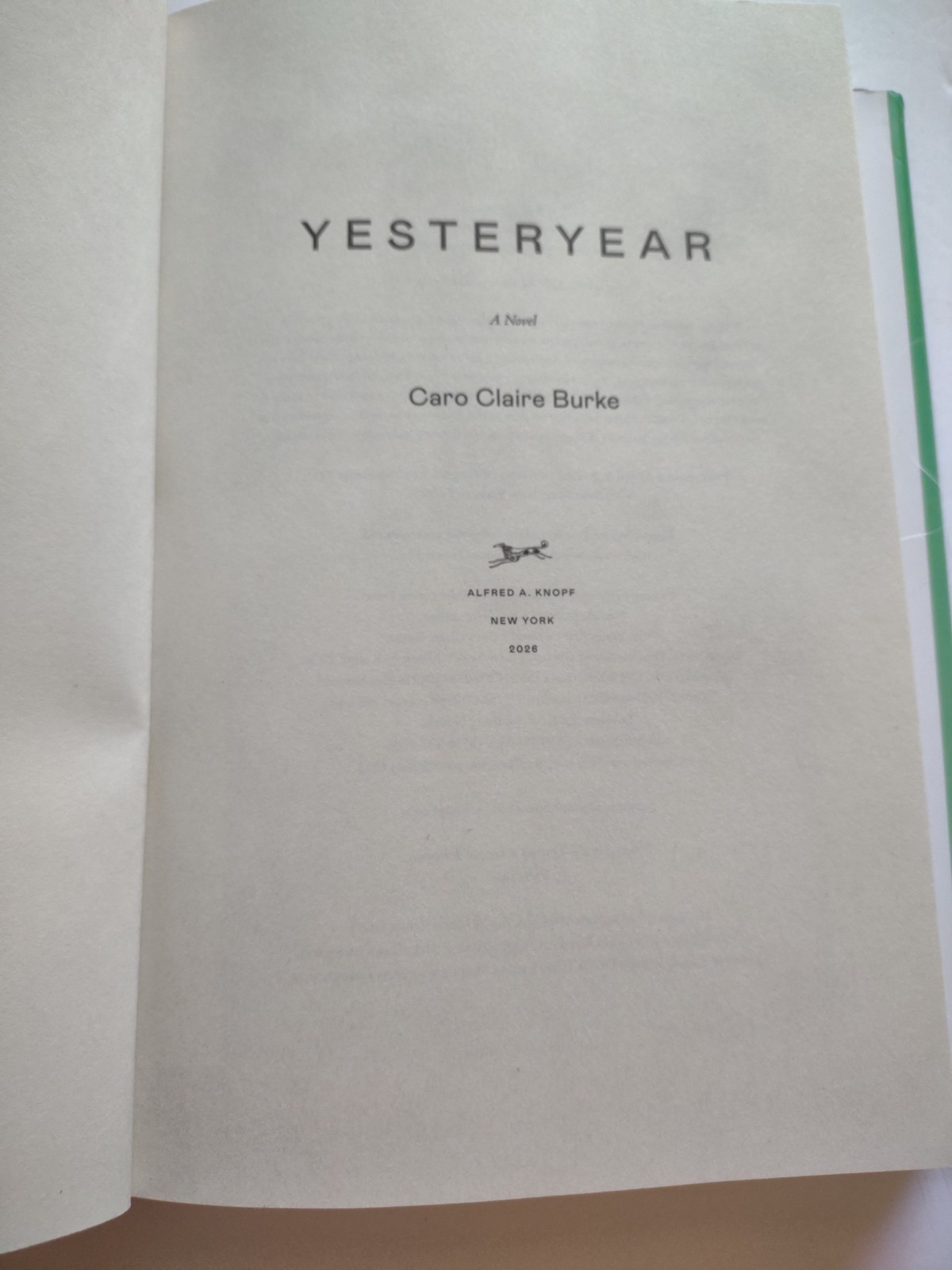 Yesteryear: by Caro Claire Burke English Hardcover First Edition USA 2026