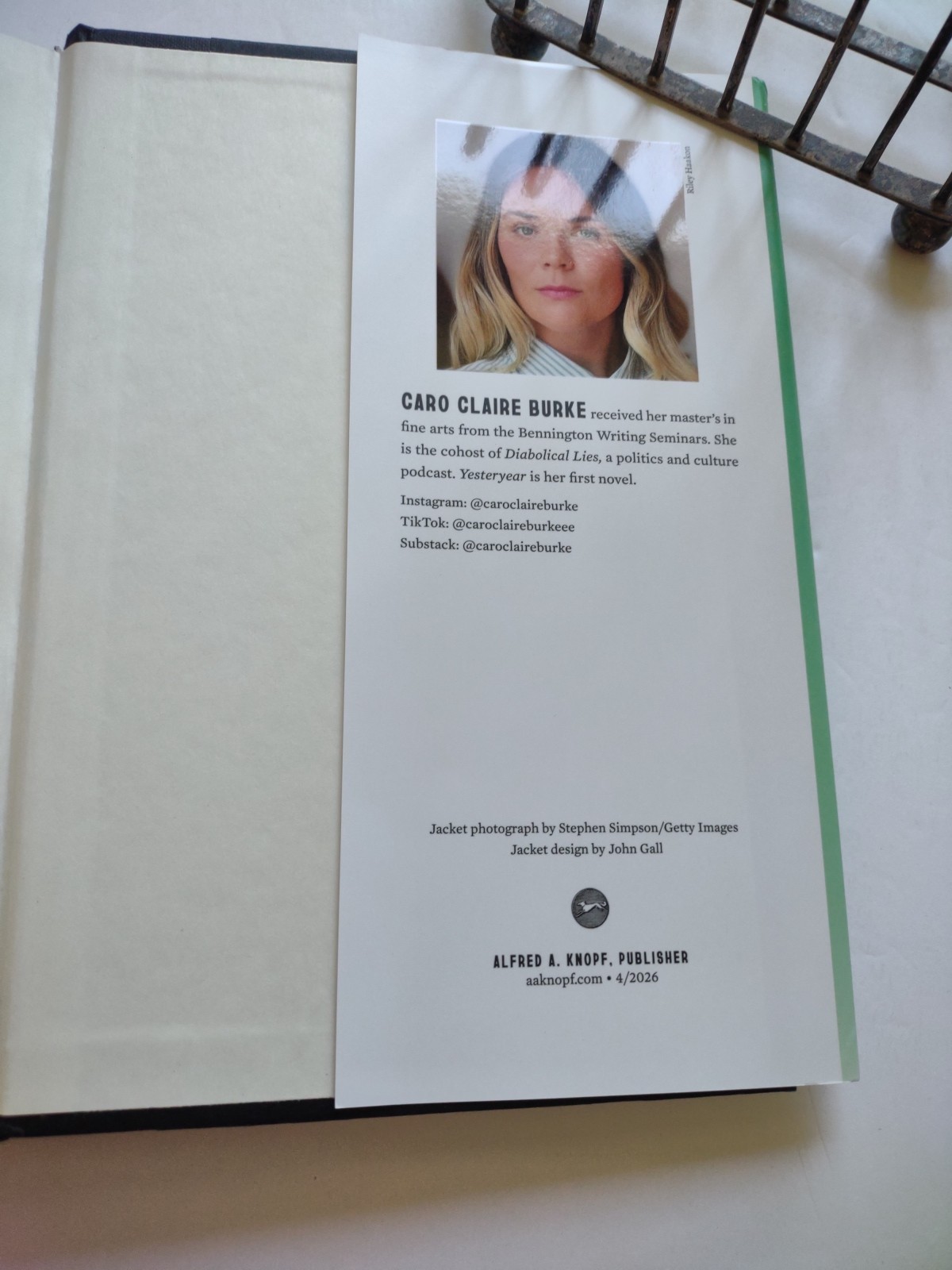 Yesteryear: by Caro Claire Burke English Hardcover First Edition USA 2026
