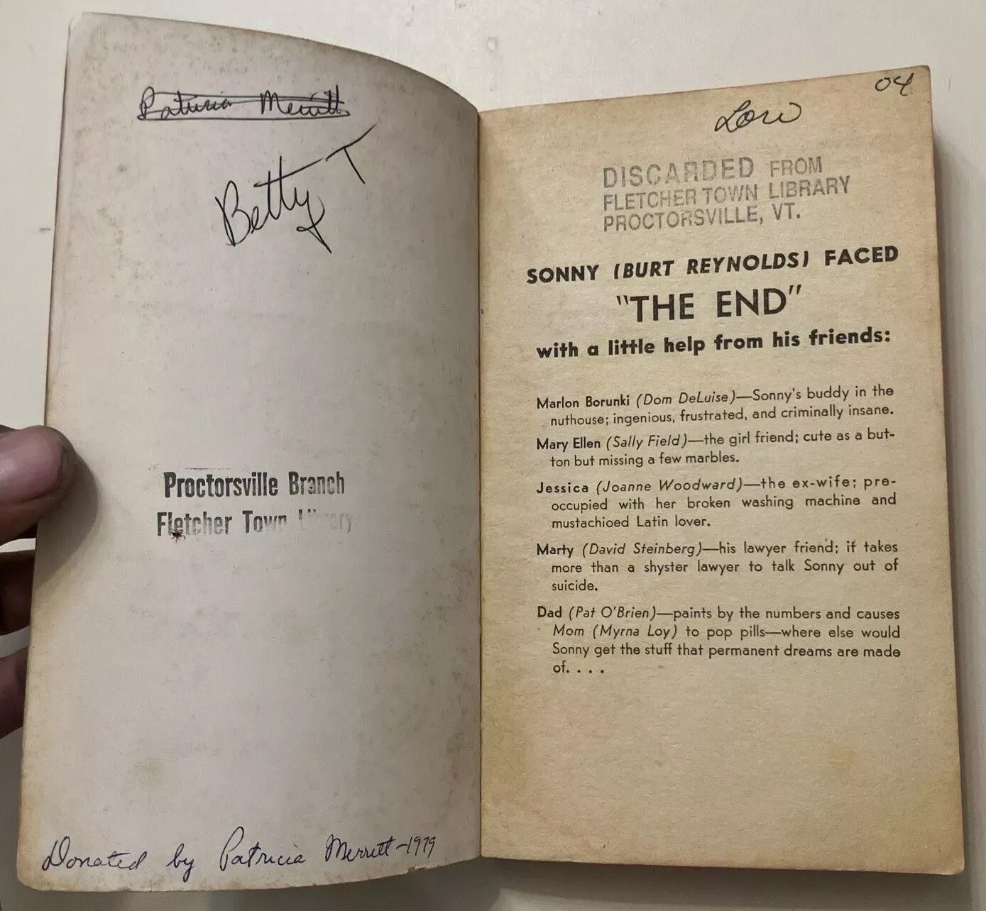 The End Movie Tie-In PB 1978 First Avon Printing Burt Reynolds VG Vintage