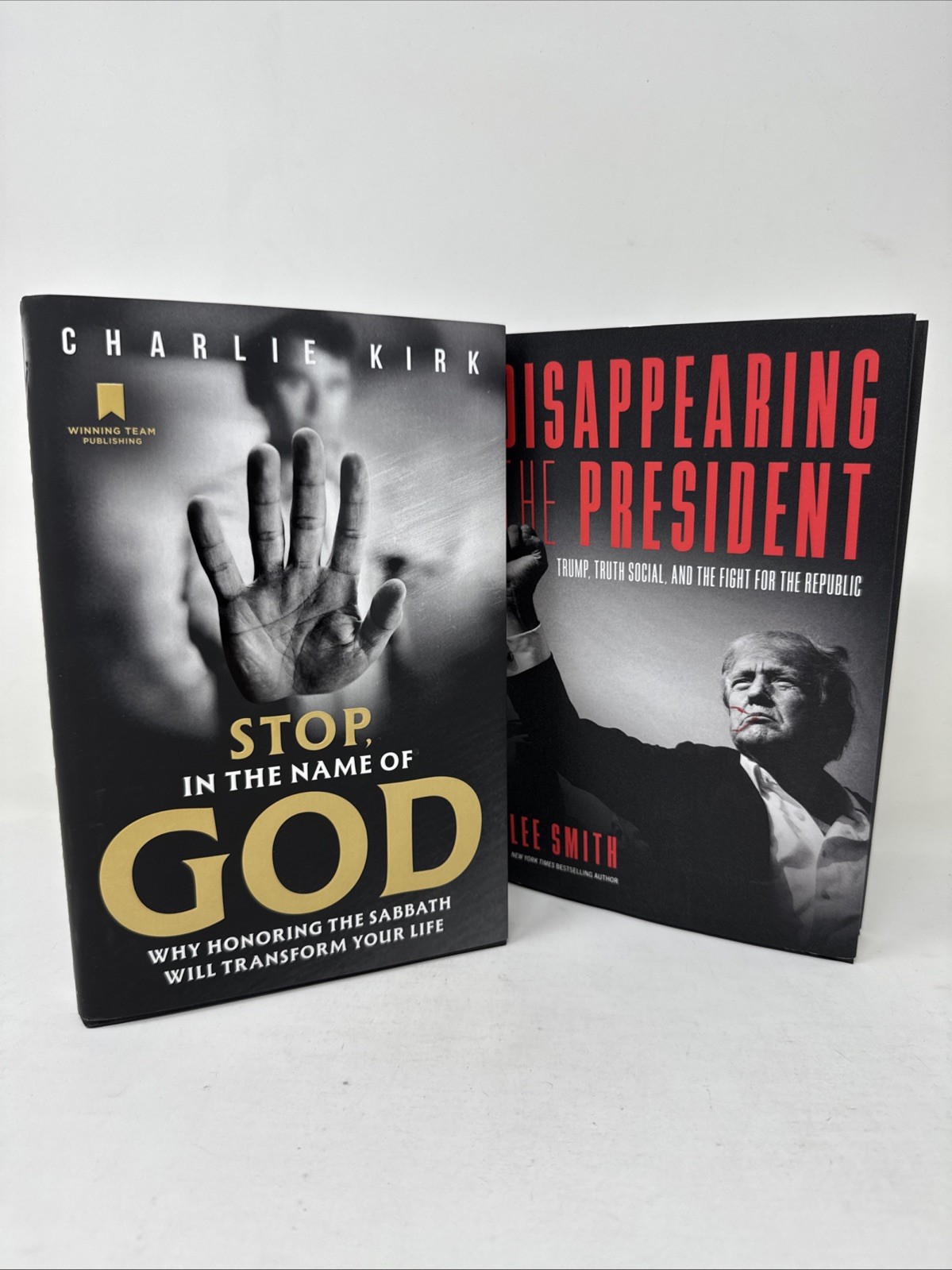 Charlie Kirk “Stop, In the Name of God” Winning Team Hardcover Book Trump Bonus