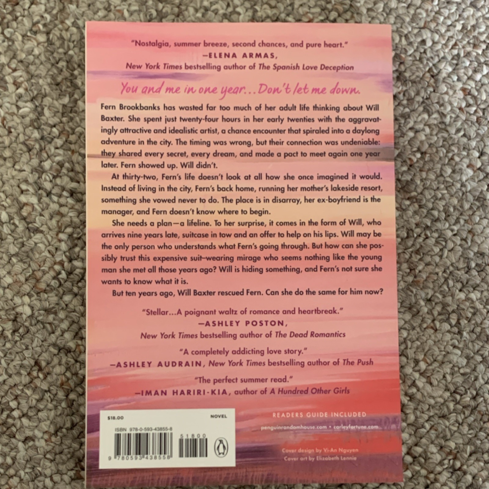 Carley Fortune Meet Me at the Lake Paperback Romance Novel Penguin Readers Guide