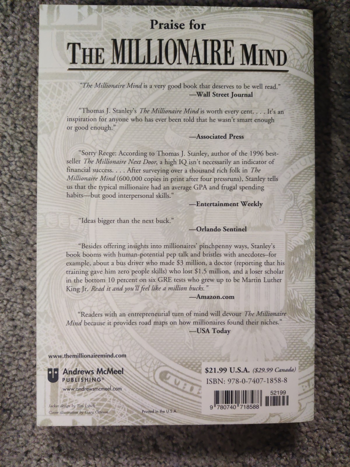 Millionaire Mind by Thomas J. Stanley (2001, Trade Paperback)