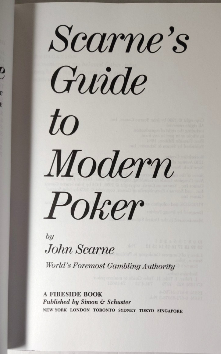 3 Books: Blackjack as Business; Facts of Roulette; Scarnes Guide to Poker