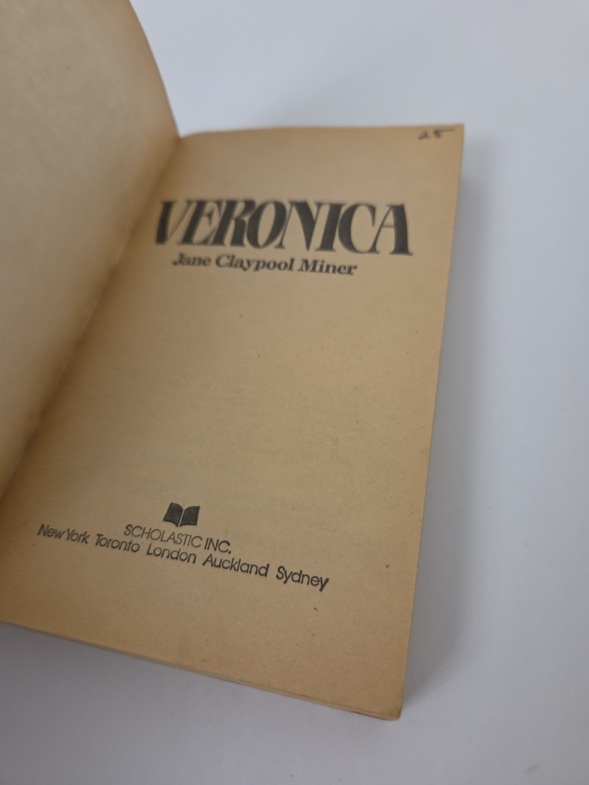 Veronica (Sunfire No. 18) by Jane Claypool Miner Paperback 1st Printing