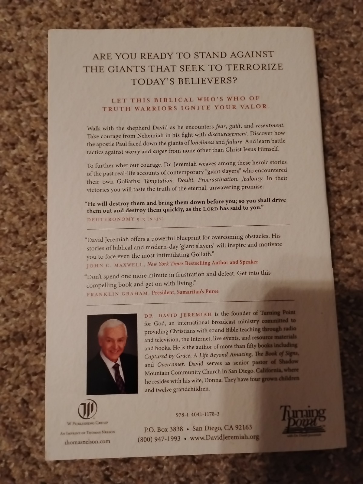 David Jeremiah Lot Giants Happiness Christ Prophecy End Times Revelation Bible