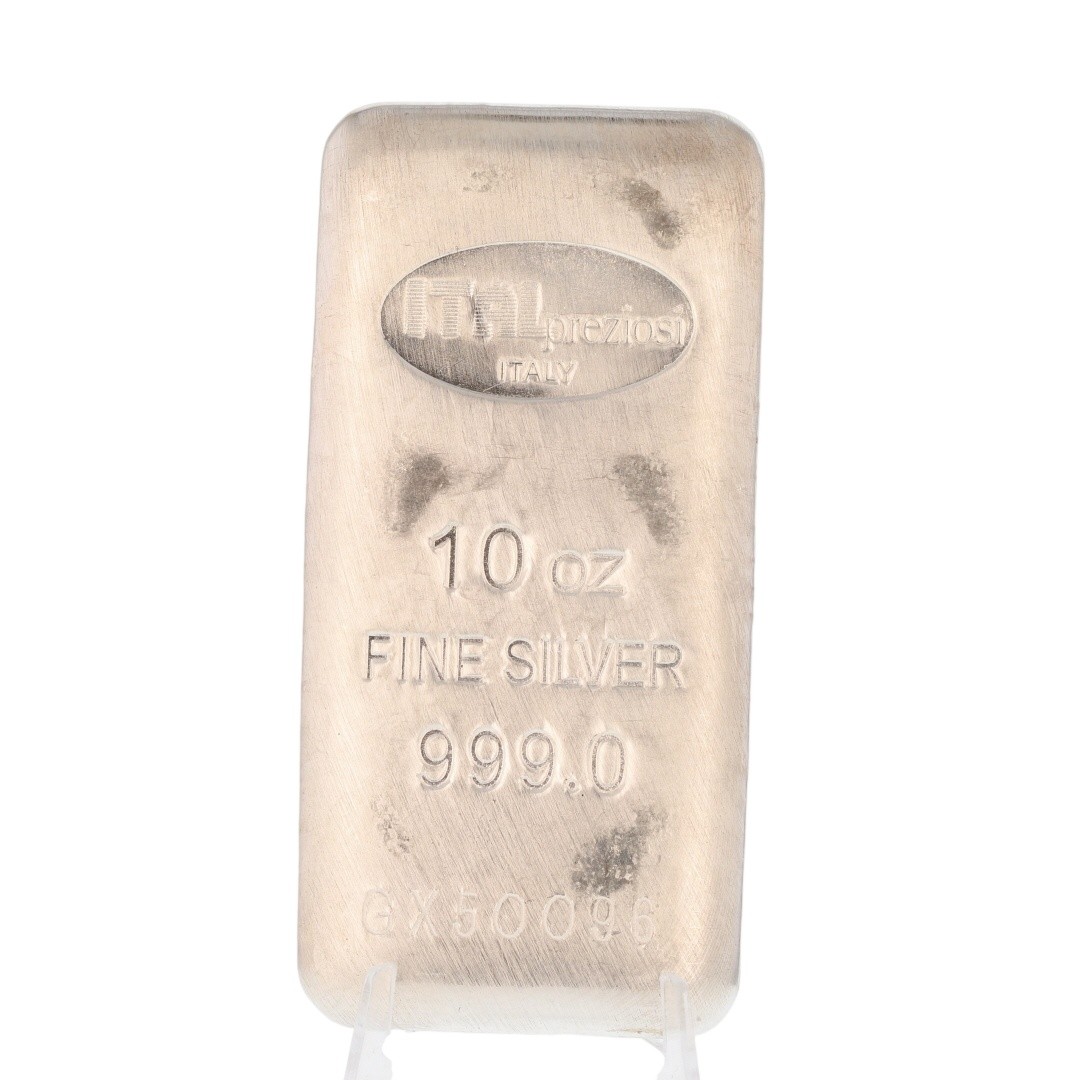 Italpreziosi 10 oz 999.0 Fine Silver Cast Bar Italy