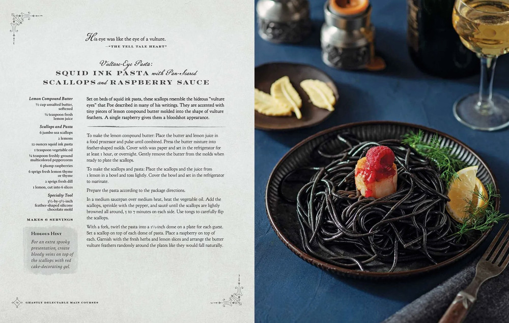 A Ravenous Feast: Edger Allen Poe Inspired Cookbook Spooky Gothic Poetry Recipes