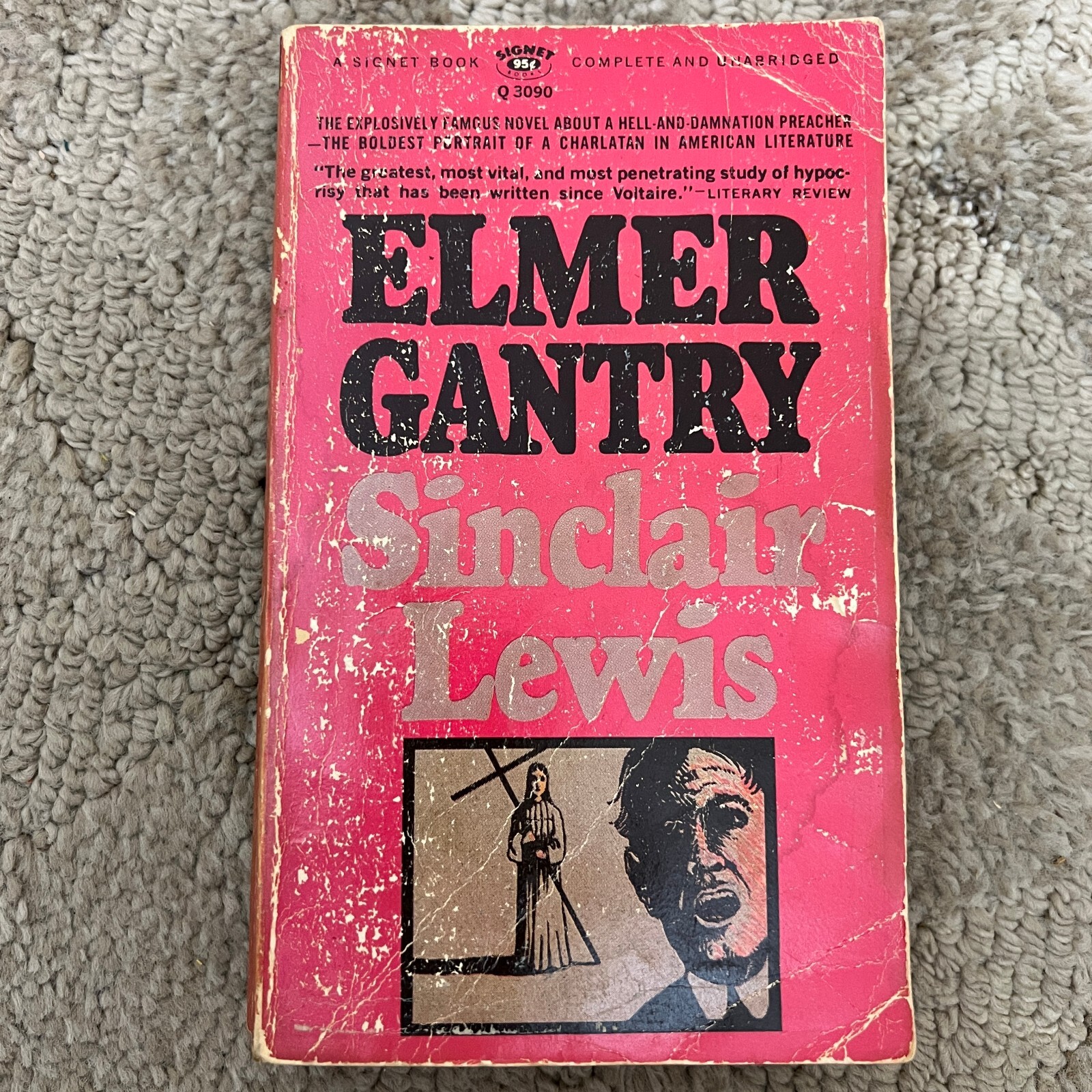 Elmer Gantry Historical Fiction Paperback Book by Sinclair Lewis Signet 1967