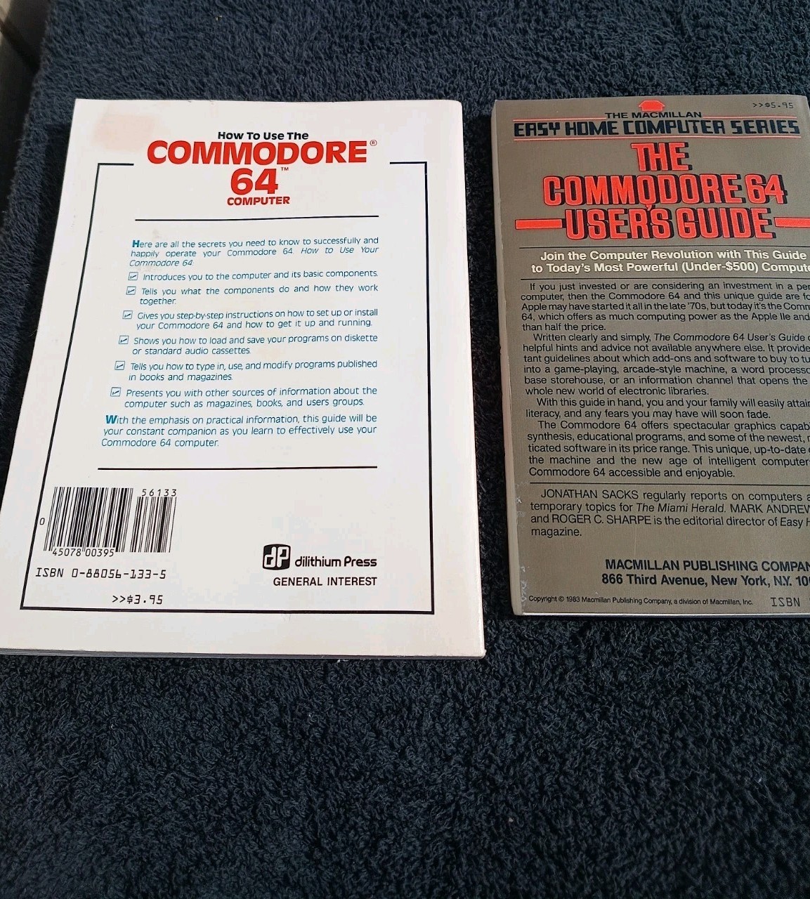 Lot 2 Vintage Commodore 64 Books: User’s Guide + How to Use the Computer VG