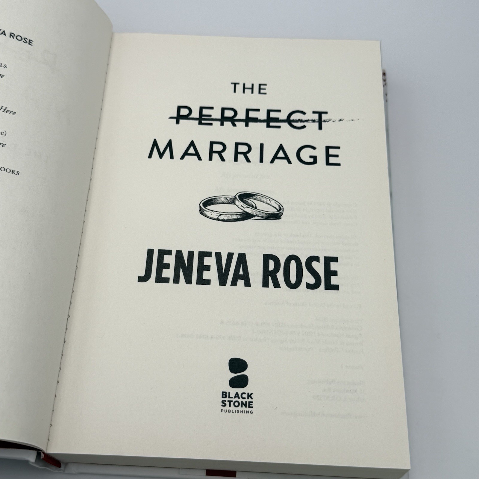 Jeneva Rose The Perfect Marriage (Signed) Collectors & The Perfect Divorce B&N