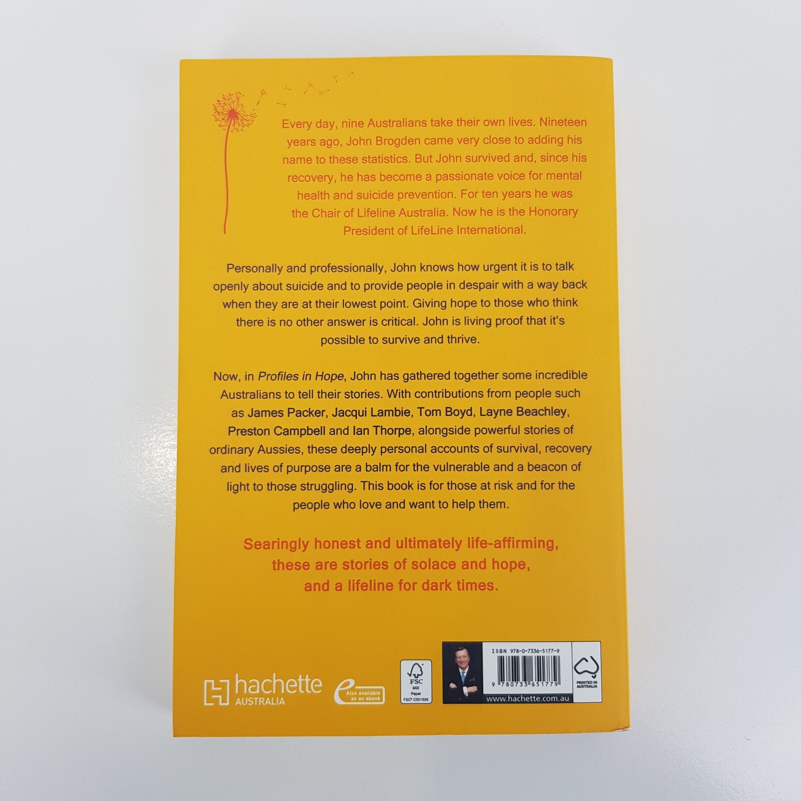 Profiles in Hope By John Brogden (Med PB 2024) Fifteen Stories Surviving Suicide
