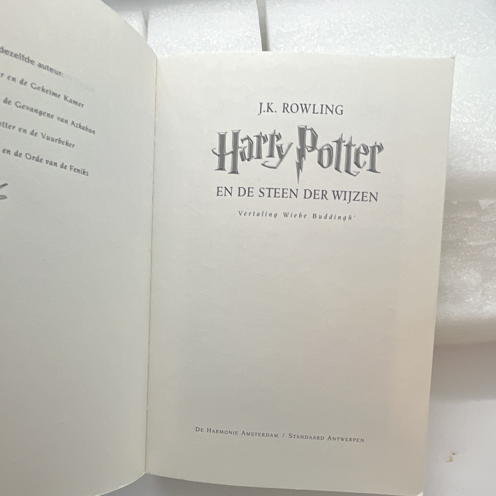 J.K. Rowling Harry Potter en de Steen der Wijzen 1998 Illustrated PB De Harmonie