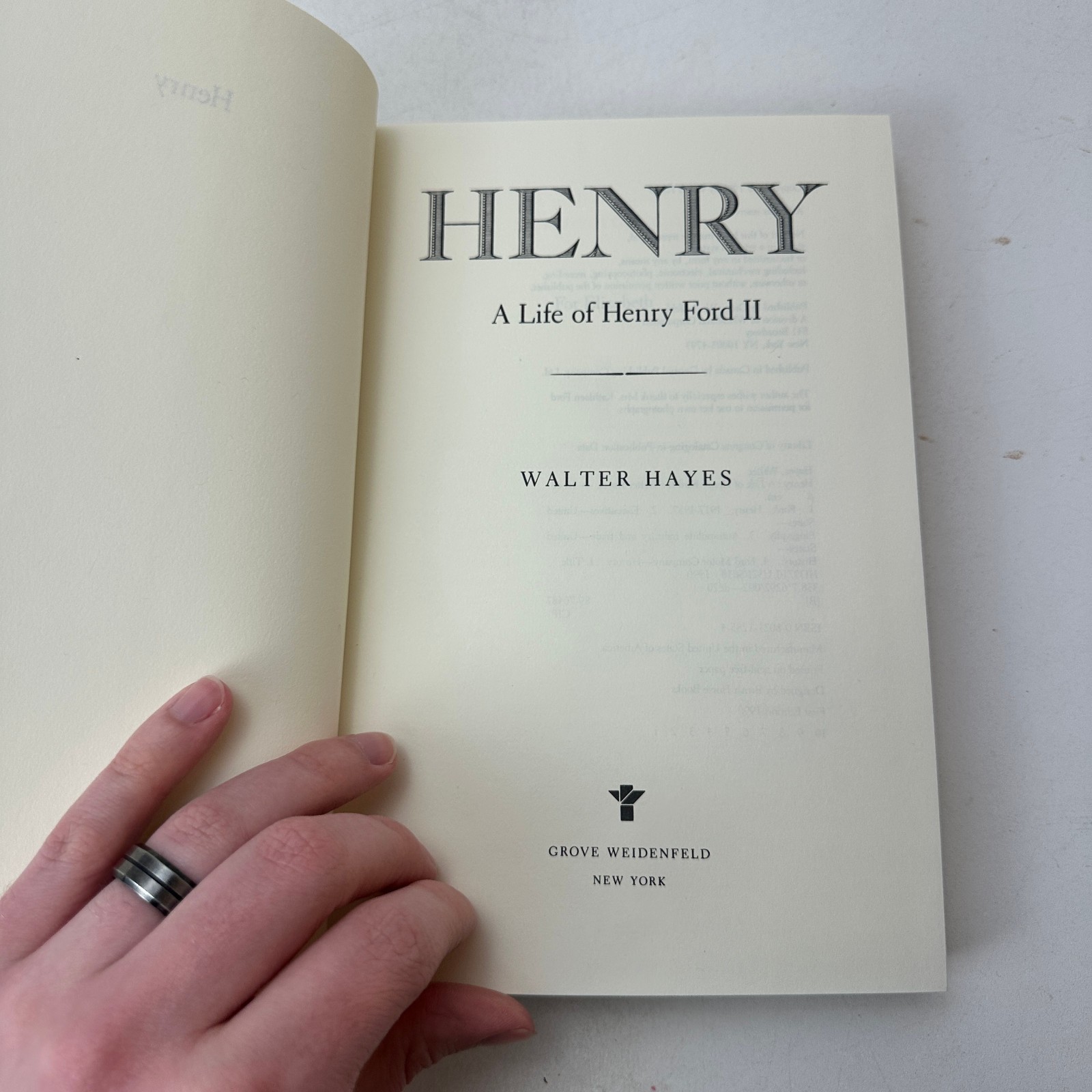 Henry : A Life of Henry Ford II by Walter Hayes (1990, Hardcover) First Edition