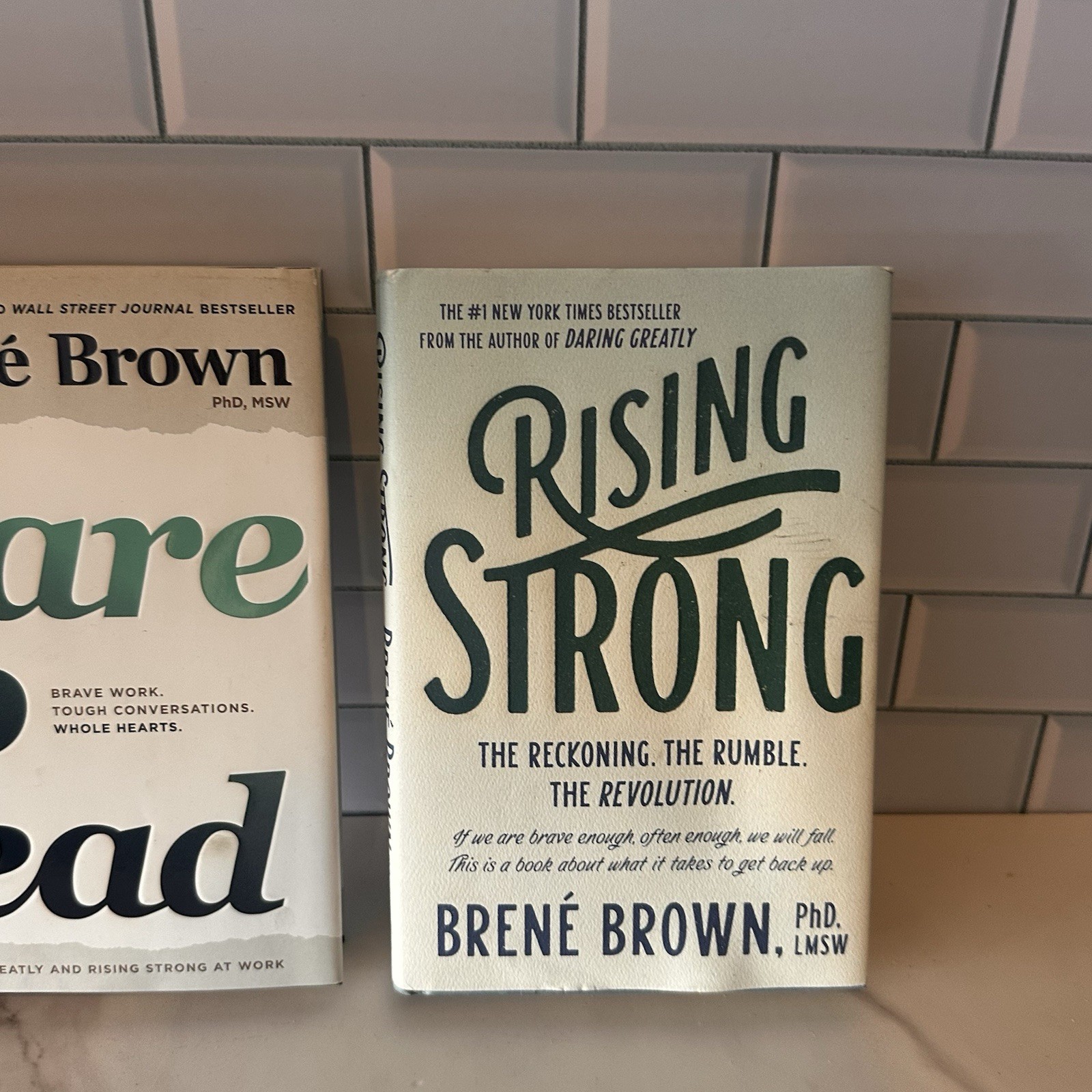Lot of 2 Brene Brown Dare To Lead, Rising Strong